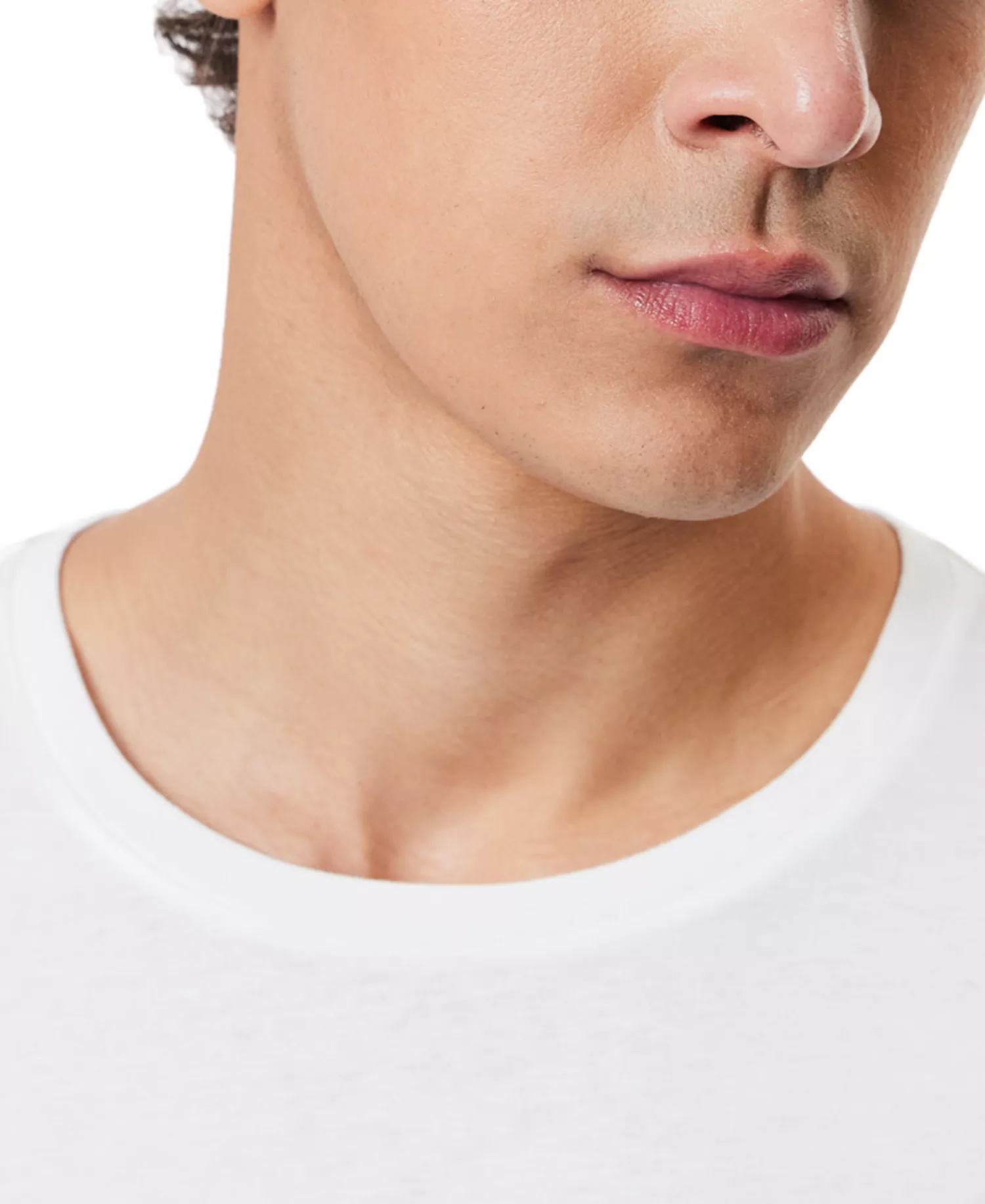 Men's 3-Pack Regular Fit Crewneck Undershirts - WHITE - L
