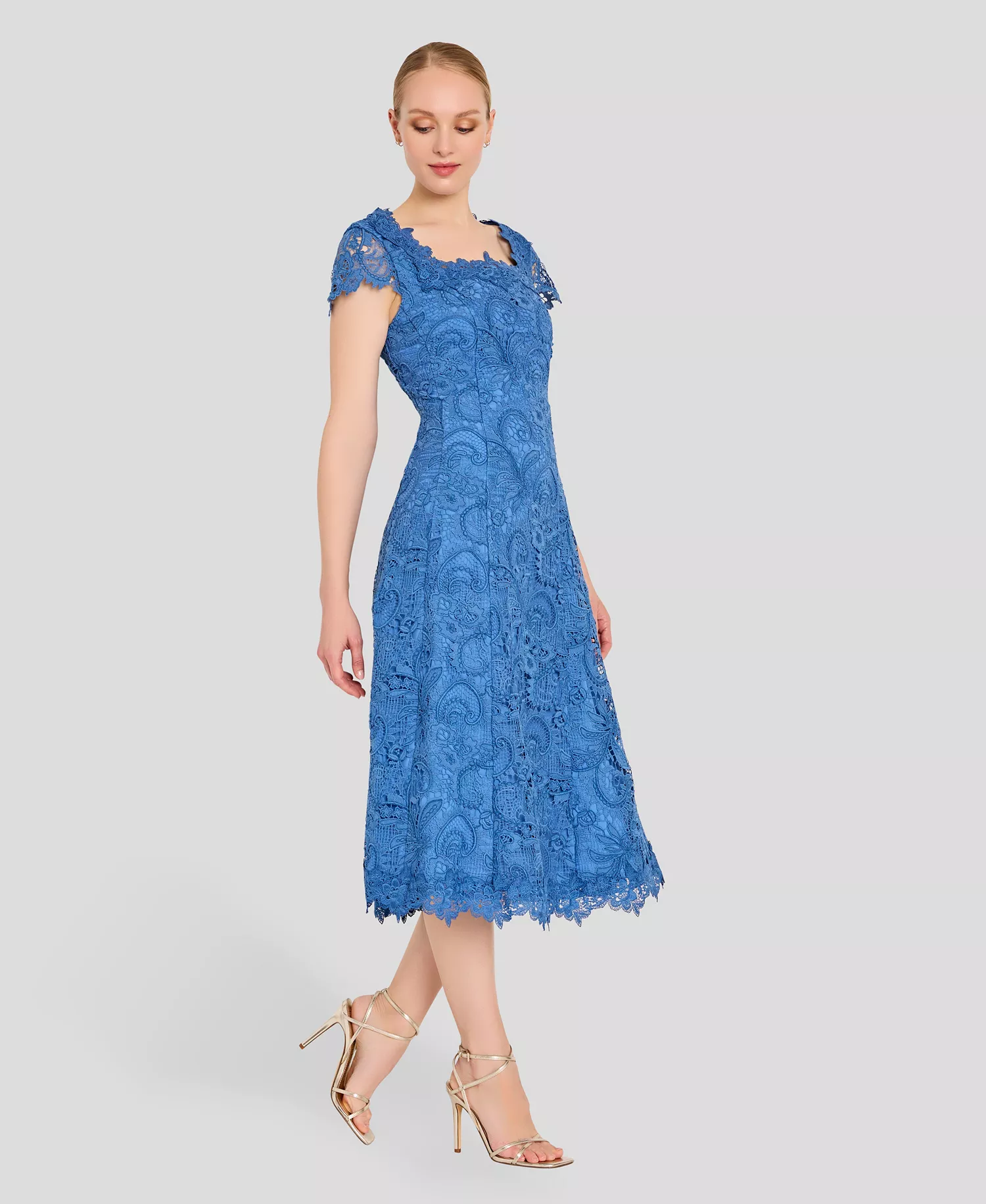 Women's Corder Lace Fit Midi Ball Gown - Riverside - 10