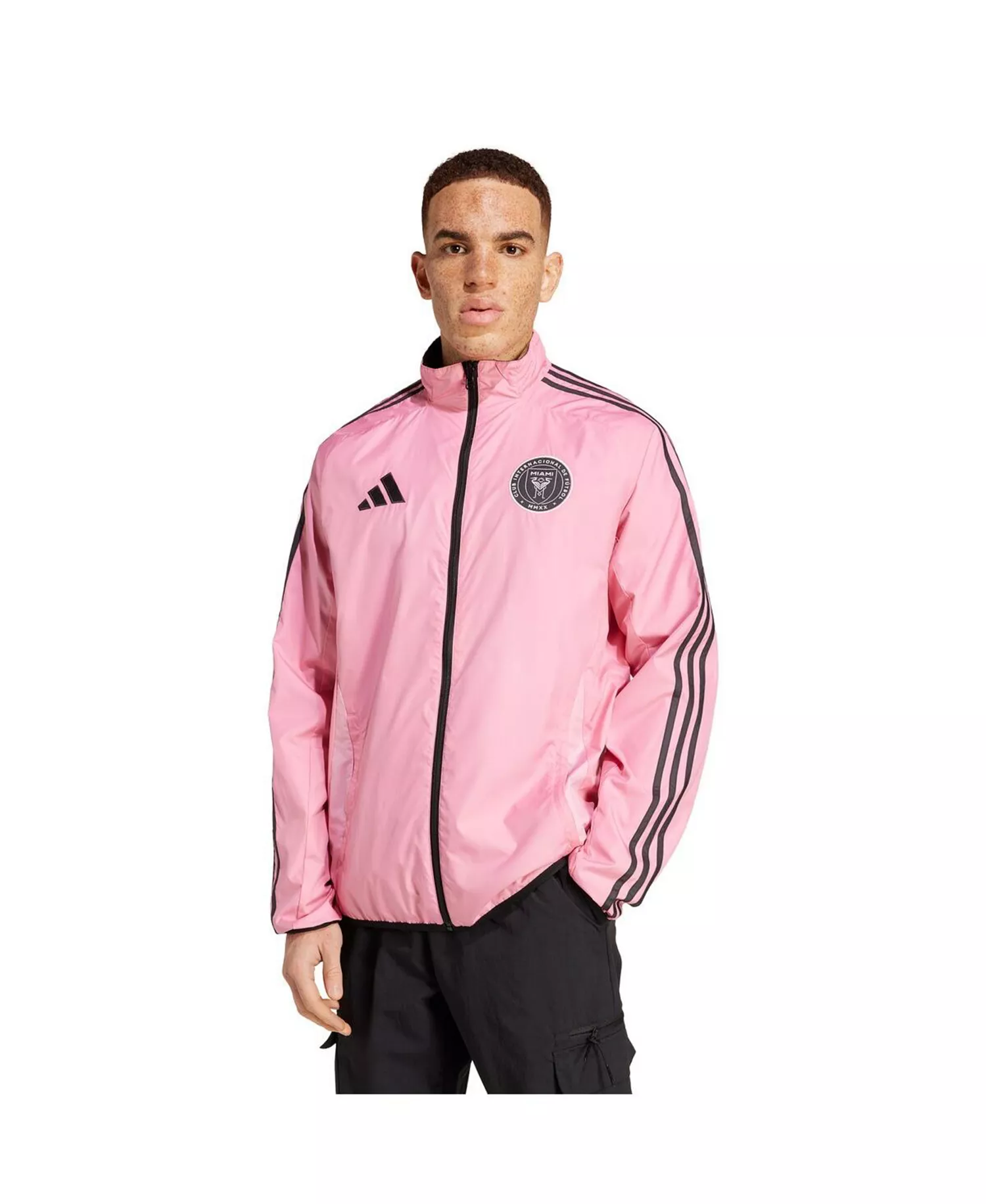 Men's Pink/Black Inter Miami CF 2025 Anthem Reversible Full-Zip Jacket - Pink, Black - 3XL