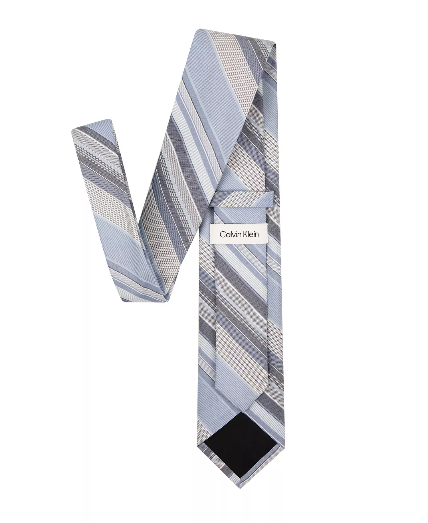 Men's Fabre Stripe Pattern Tie - Blue - ONE SIZE