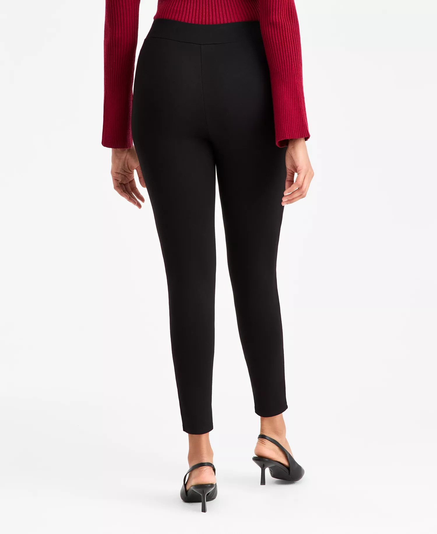 Women's Skinny Pull-On Leggings, Macy's Exclusive - Deep Black - S