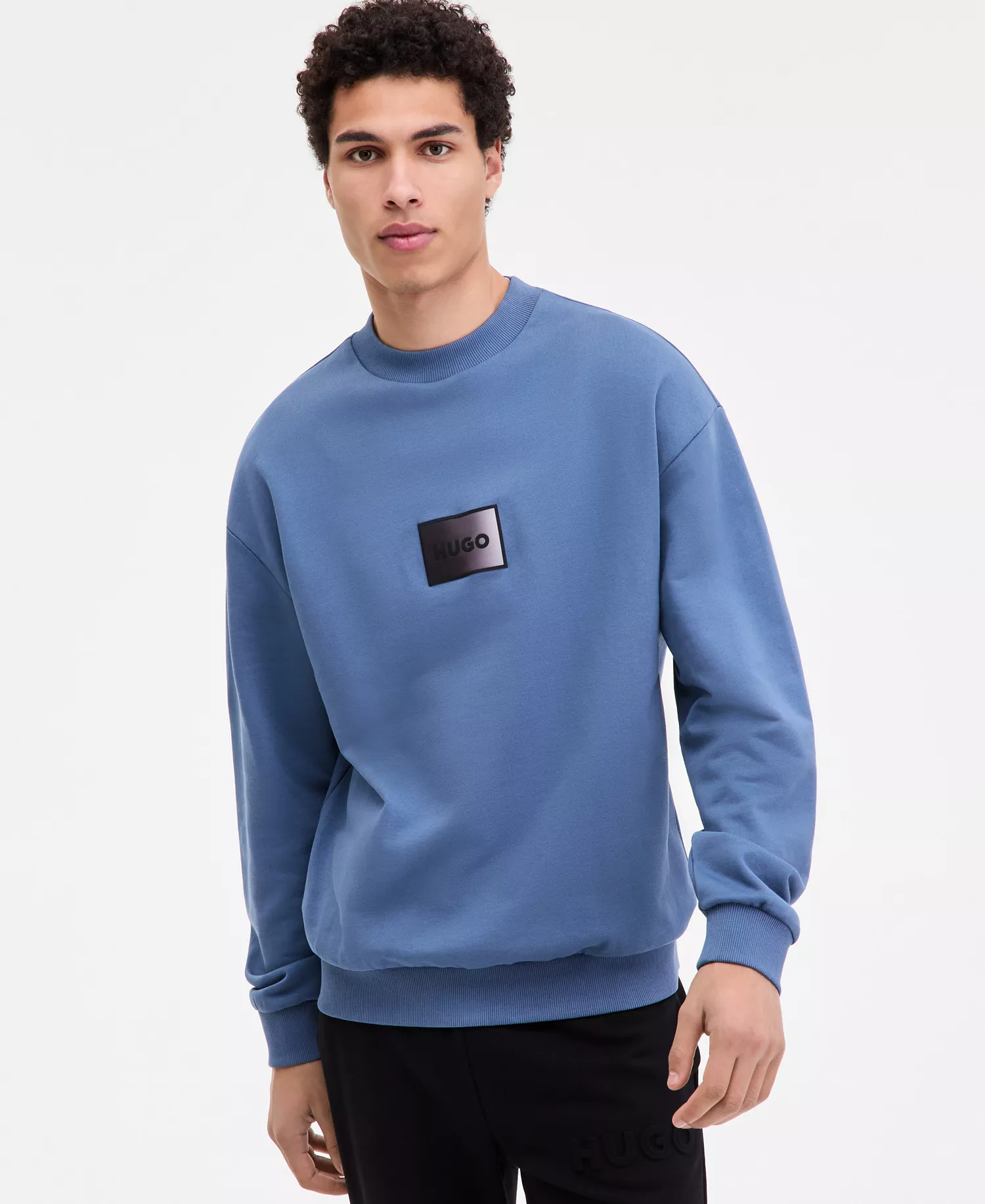 Men's Danotop Logo Badge Sweatshirt - BLUE - 2XL