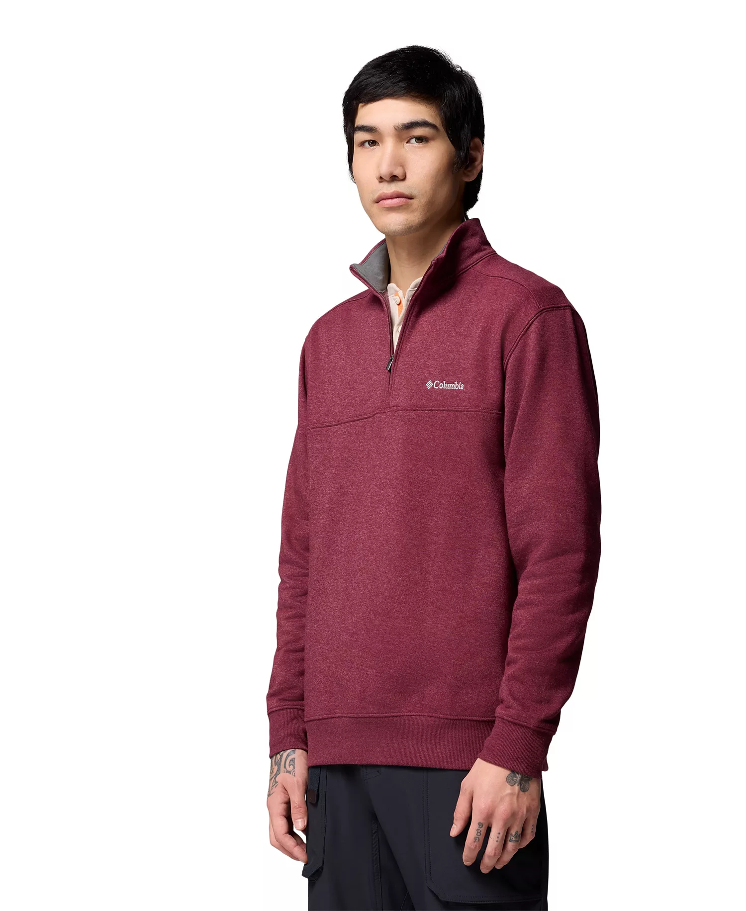 Men's Hart Mountain Half Zip Fleece Sweatshirt - Delta heather - L