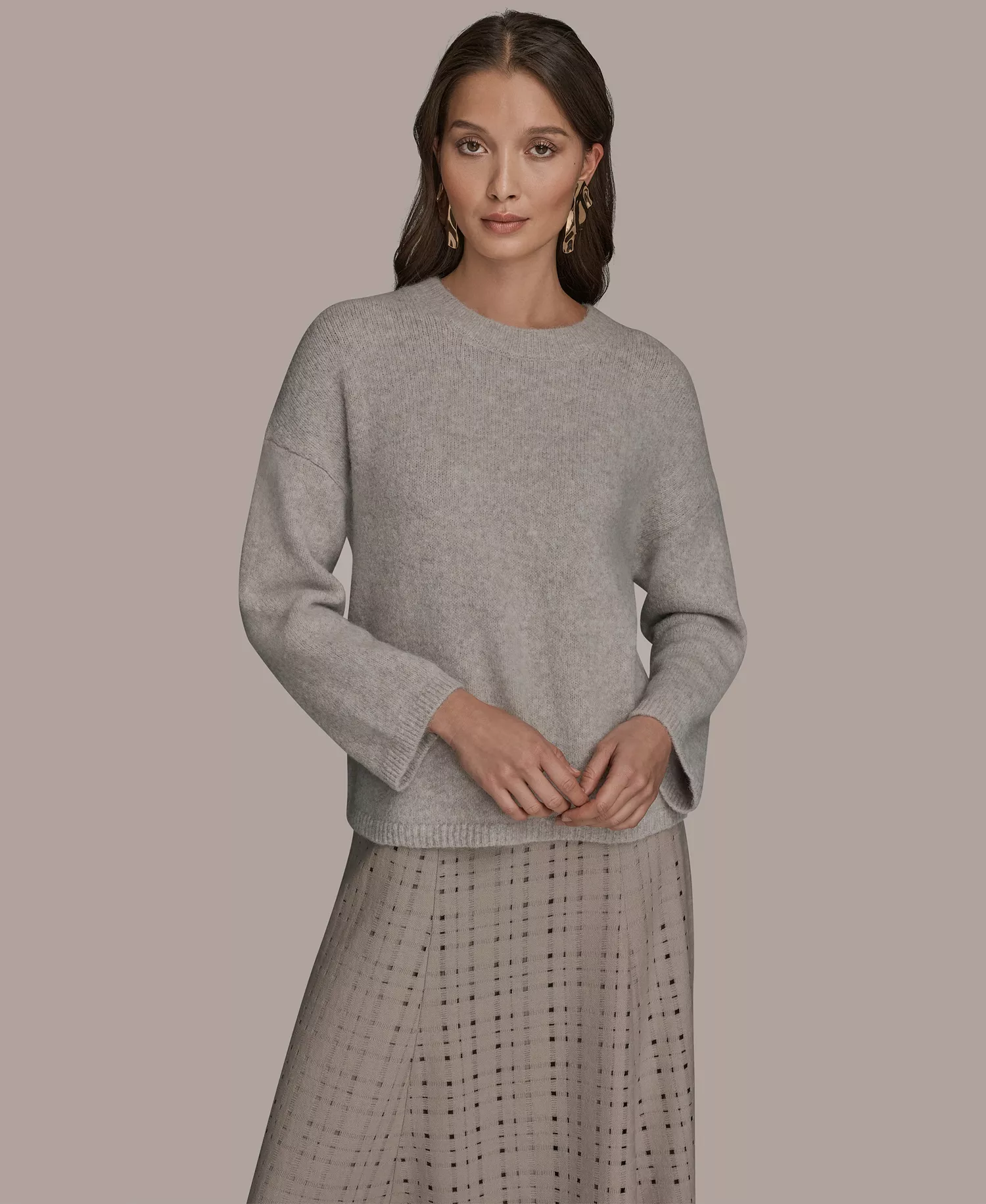 Women's Crewneck Oversized Sweater - Vapor - L