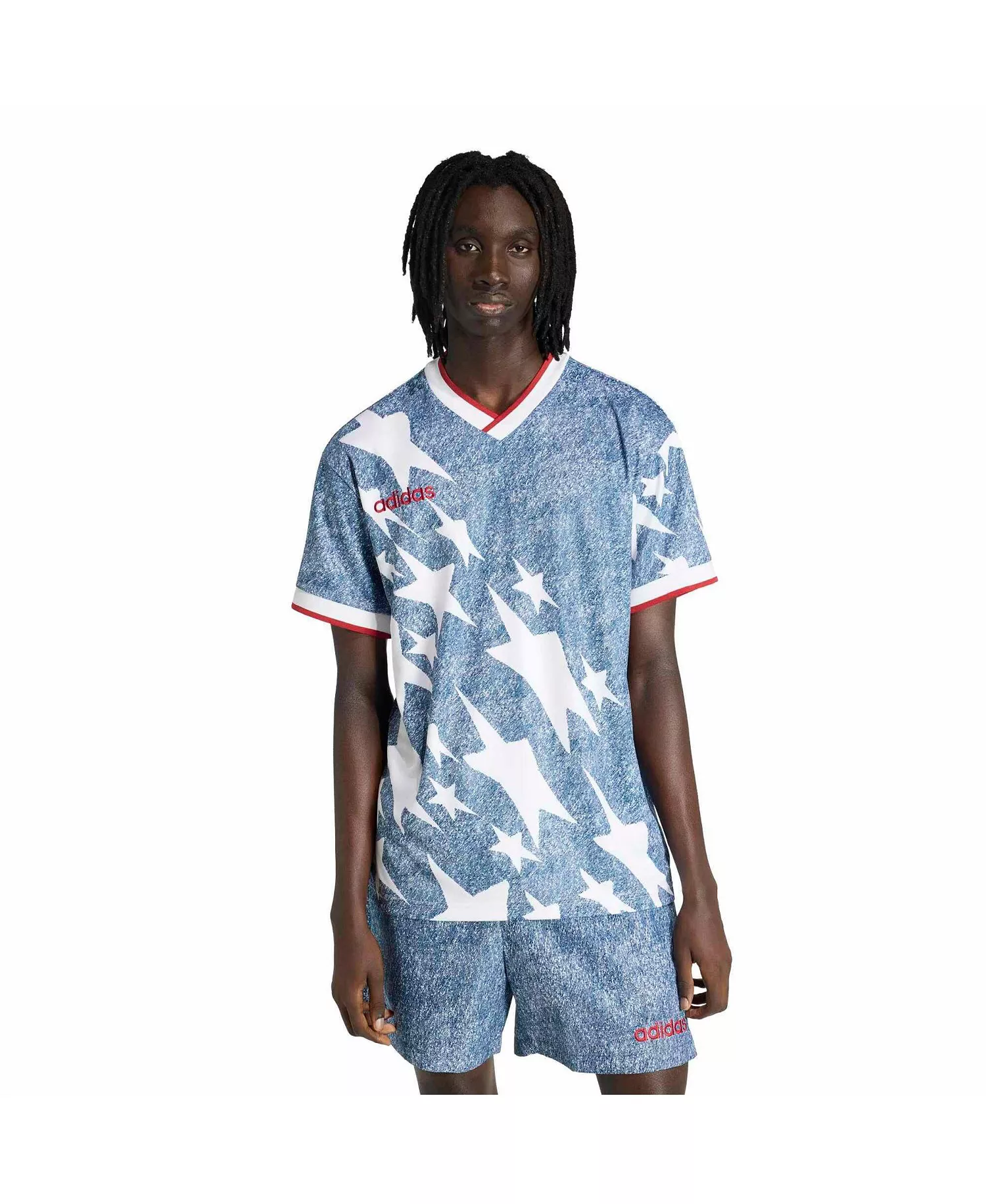 Men's Blue USA Soccer 1994 Denim Graphic Fashion Jersey - White - 3XL