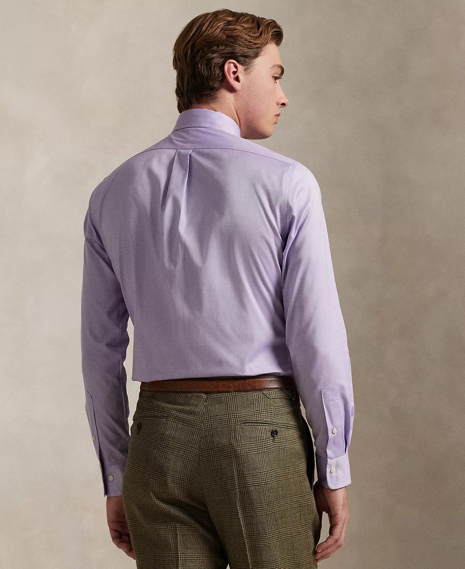 Men's Classic-Fit Pinpoint Oxford Shirt - Light Purple/White - 15 34/35