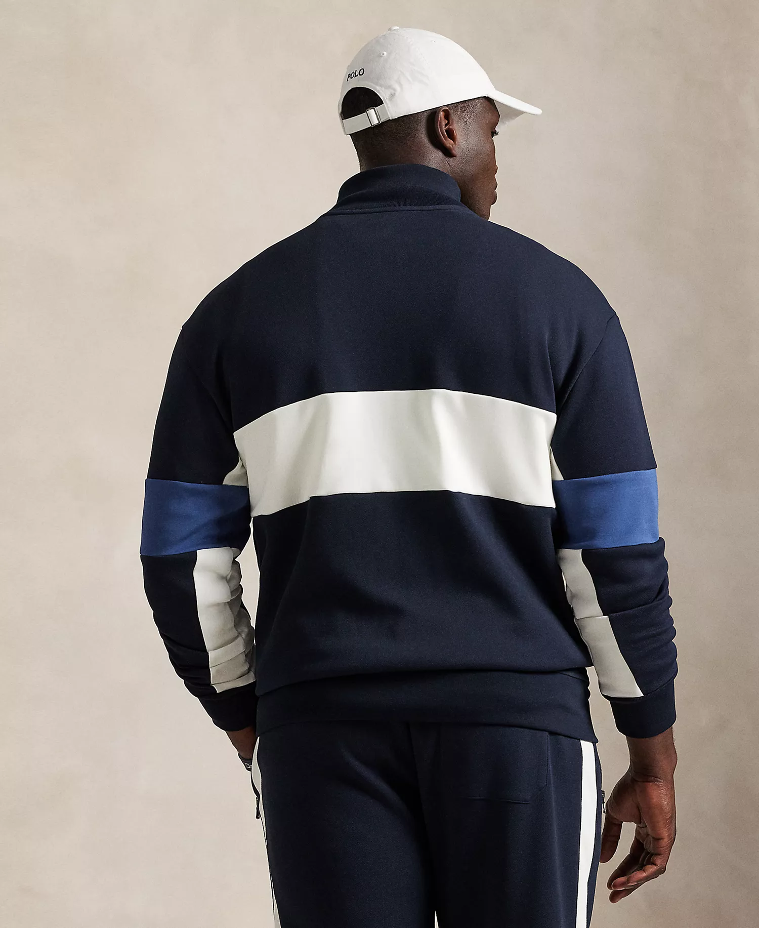 Men's Big & Tall Double Knit Long-Sleeve Sweatshirt - Aviator Navy - 2LT