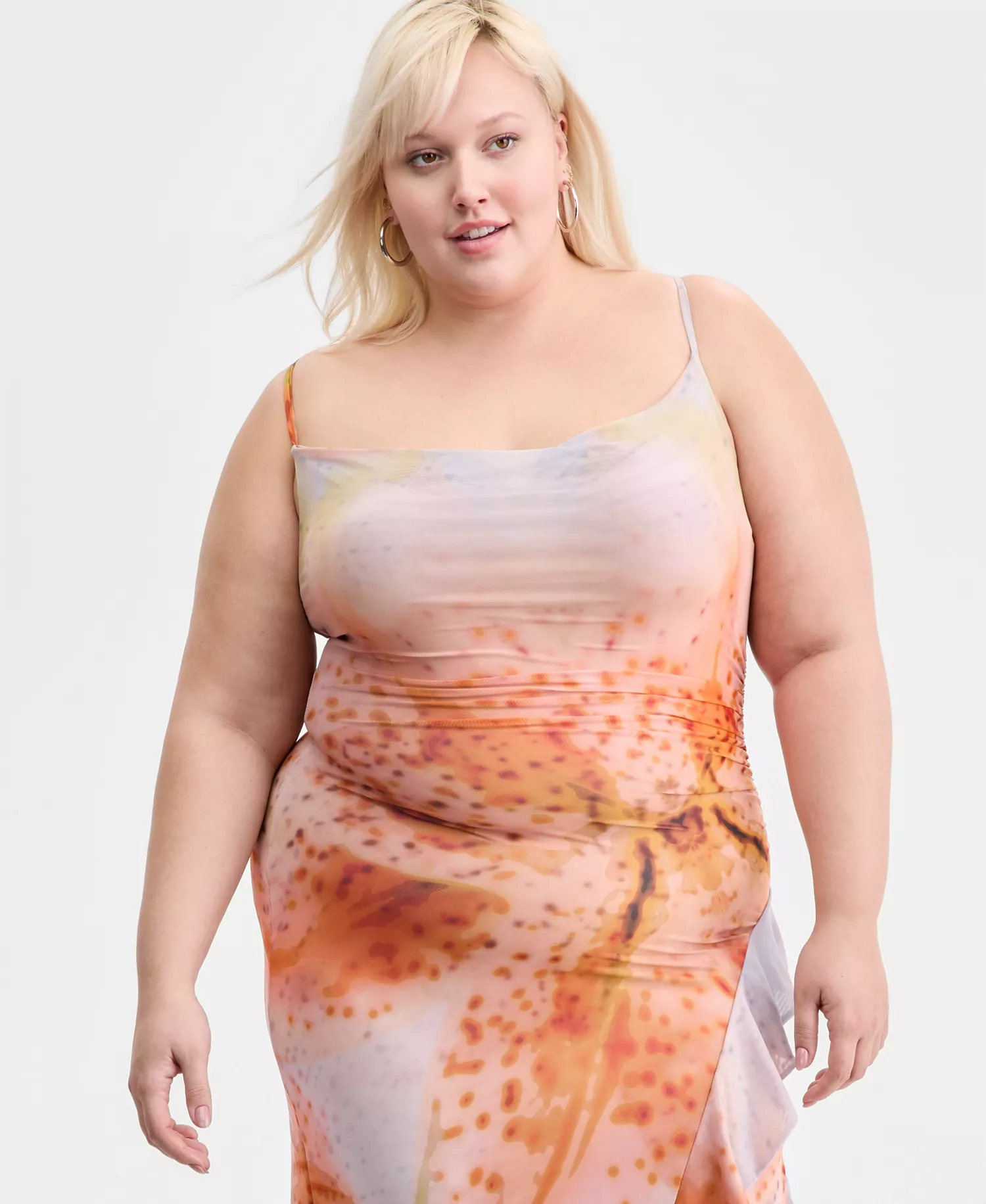 Trendy Plus Size Ruffled Maxi Dress, Macy's Exclusive - White - 3X