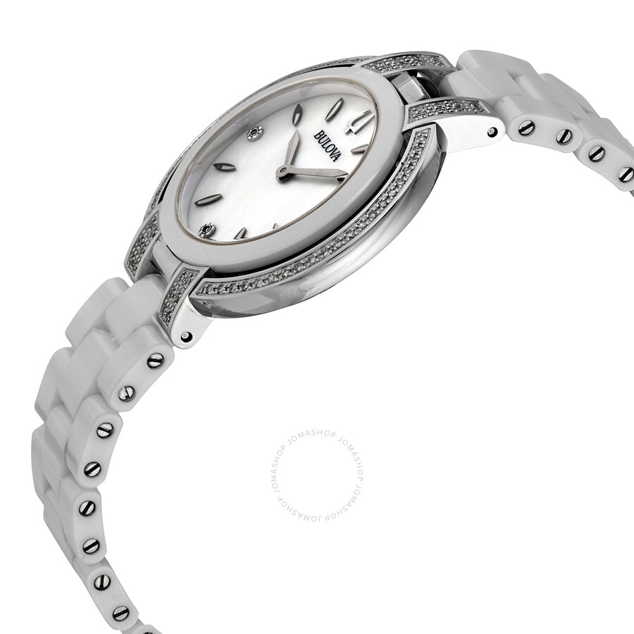 Bulova Rubaiyat Mother of Pearl Dial Diamond Ladies Watch