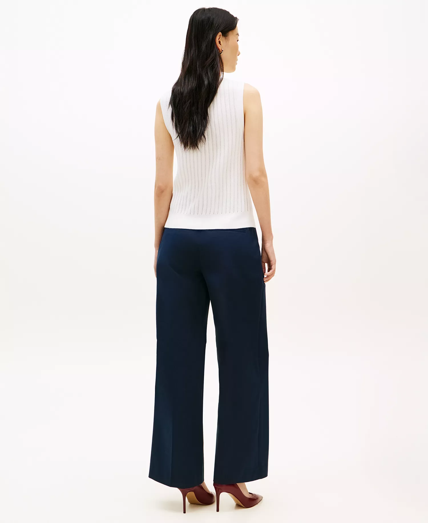 Women's Ribbed Tank Sweater - Ecru - L