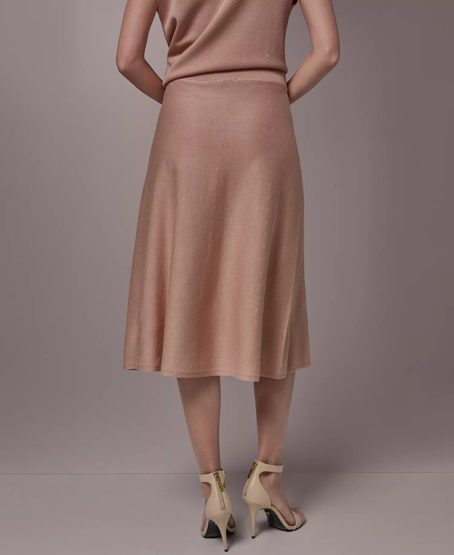 Women's Sequin Detail Midi Skirt - Umbria - L