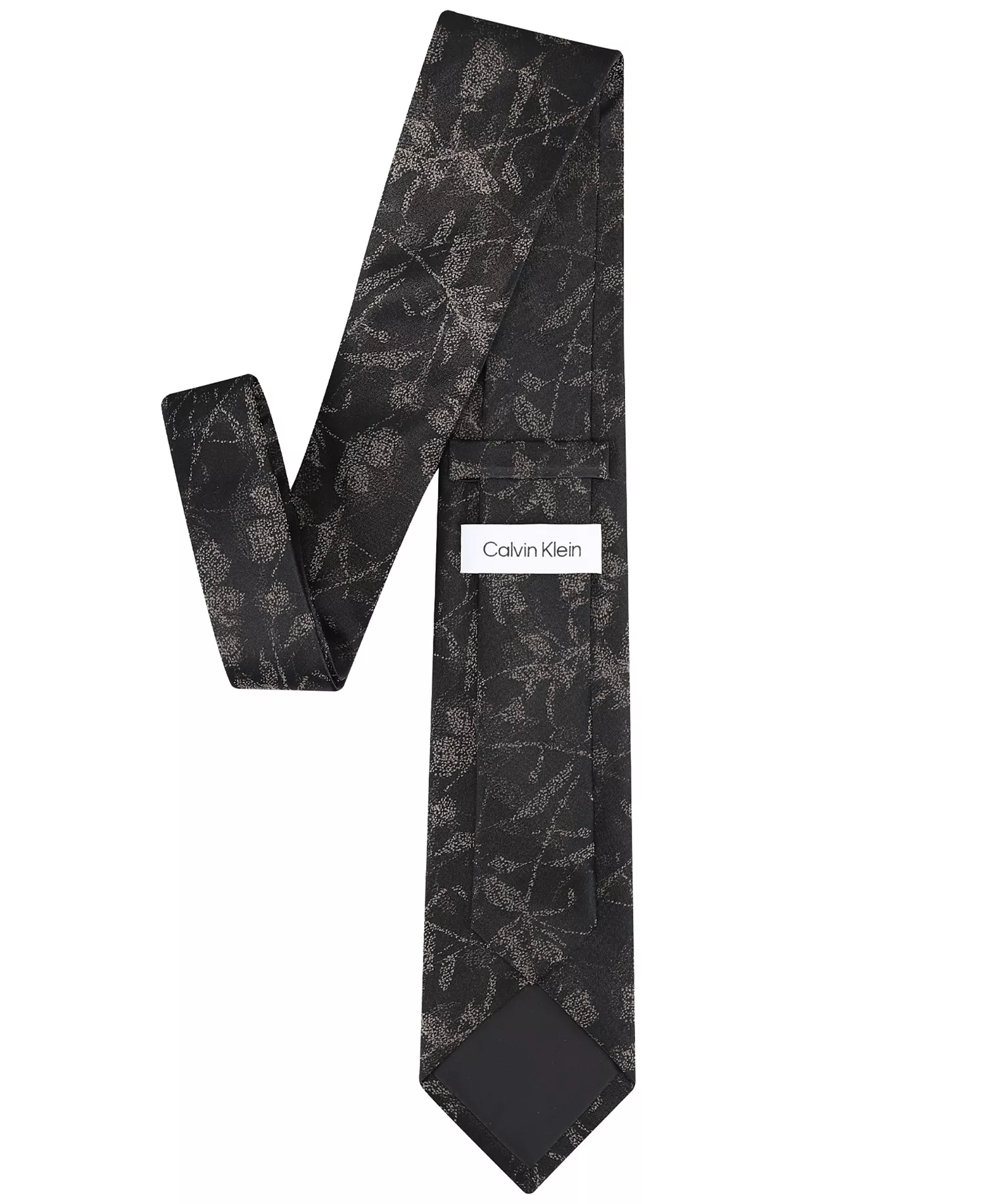 Mens Camila Floral Classic Tie - Black Taupe - ONE SIZE