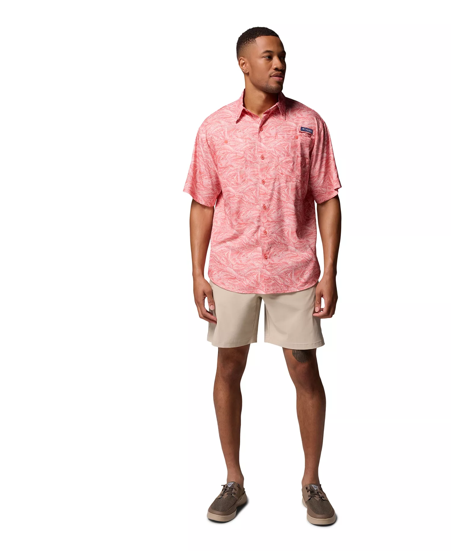 Men's Super Tamiami Short Sleeve Shirt - Blue echo hooked up - L
