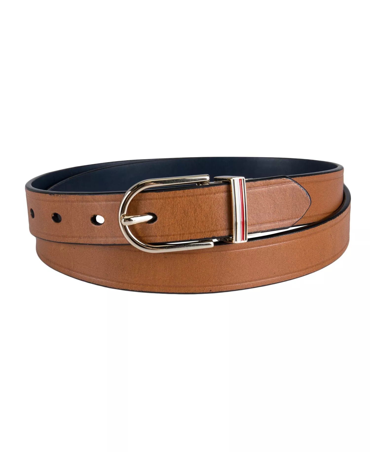 Women's Reversible Dress Casual Belt - Tan, Navy - Large