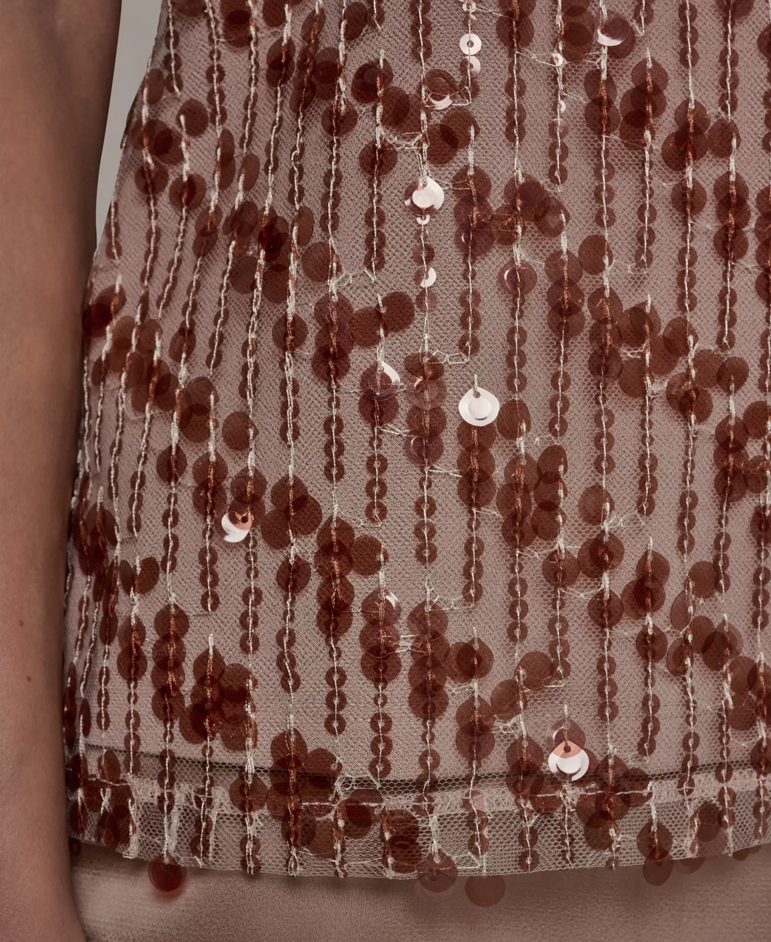 Women's Scoop Neck Mesh Cami Top - Umbria - L