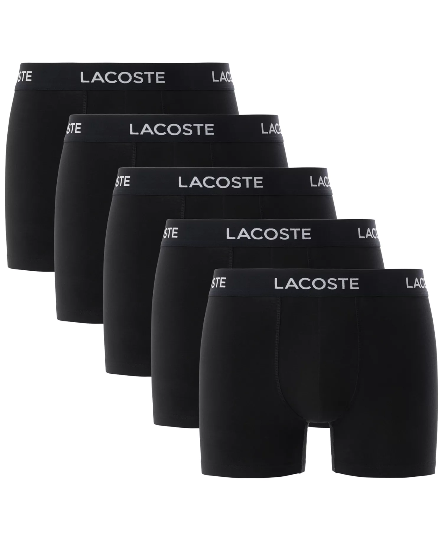 Men's 5- Pack Cotton Stretch Boxer Briefs - Black - L
