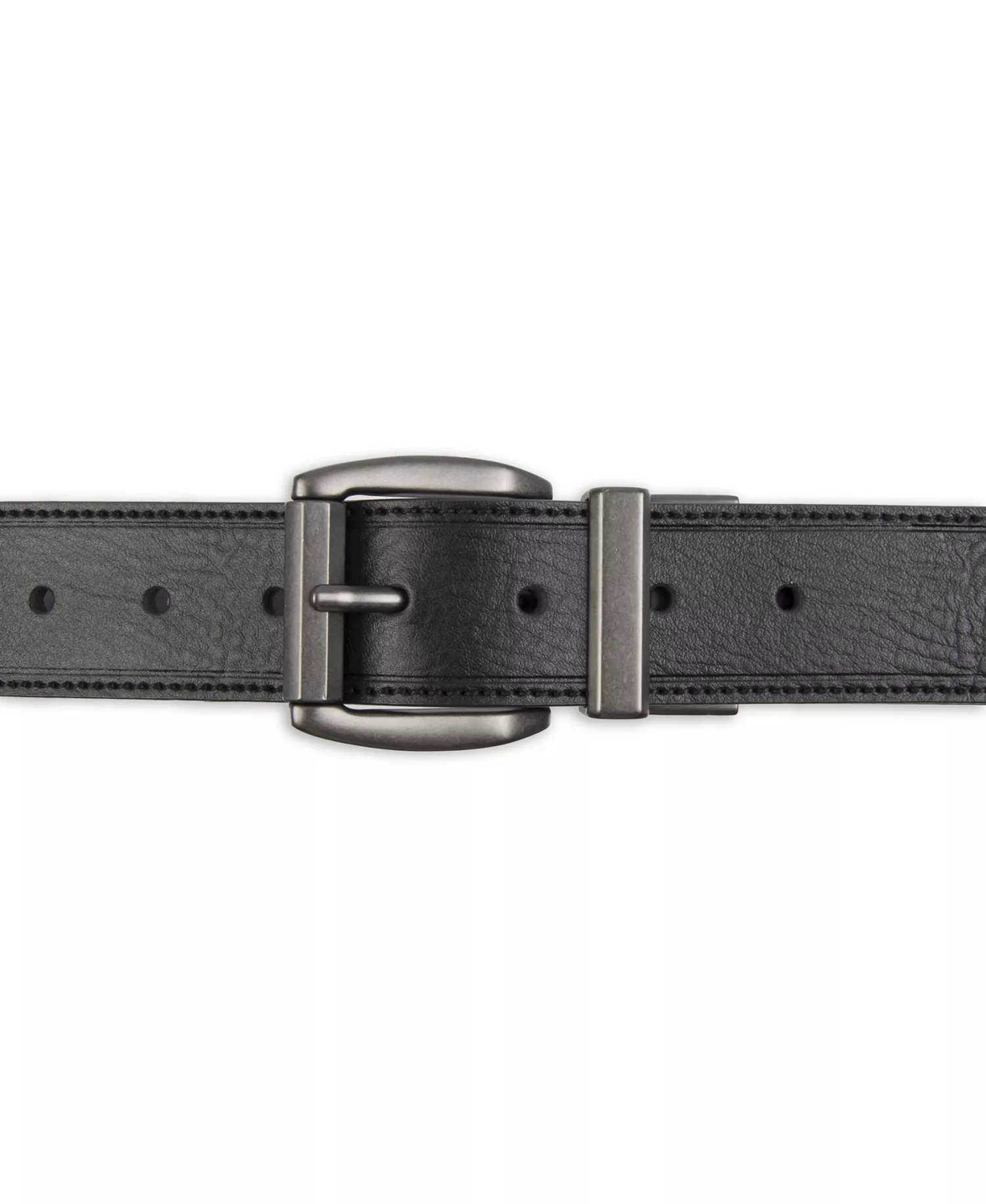 Leather Reversible Casual Men's Belt - Black/Brown - 32