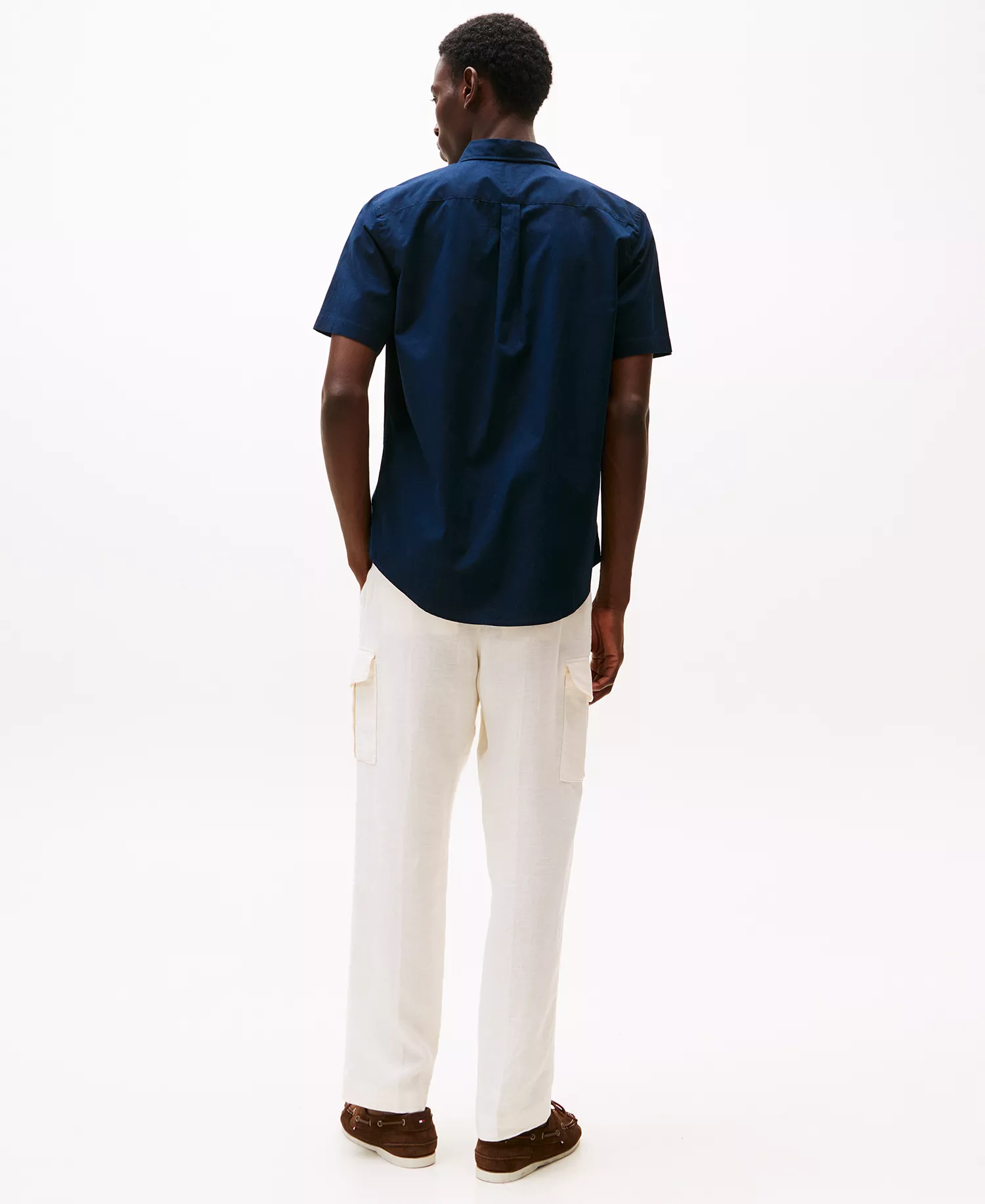 Men's Short Sleeve Flex Poplin Regular Fit Shirt - Desert Sky - 3XL