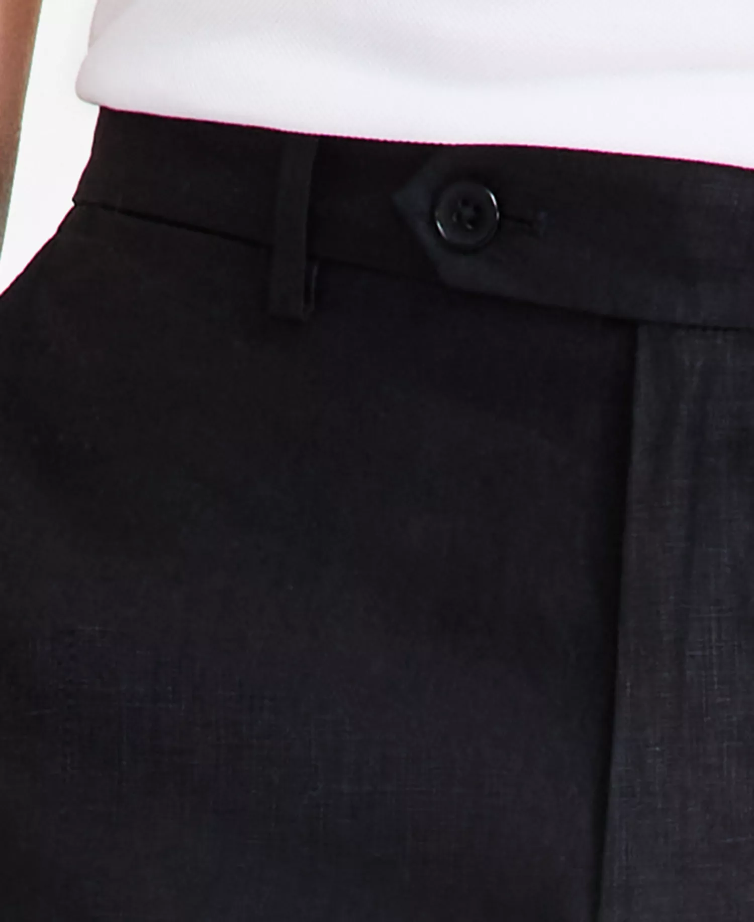 Men's Modern-Fit Linen Dress Pants - Black - 30 - 29