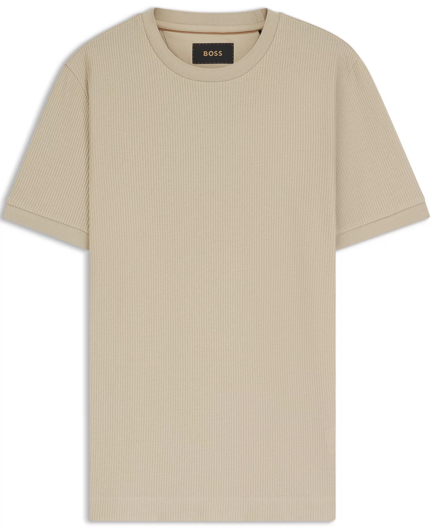 Men's Regular-Fit Structured Cotton T-Shirt - Open Beige - 2XL