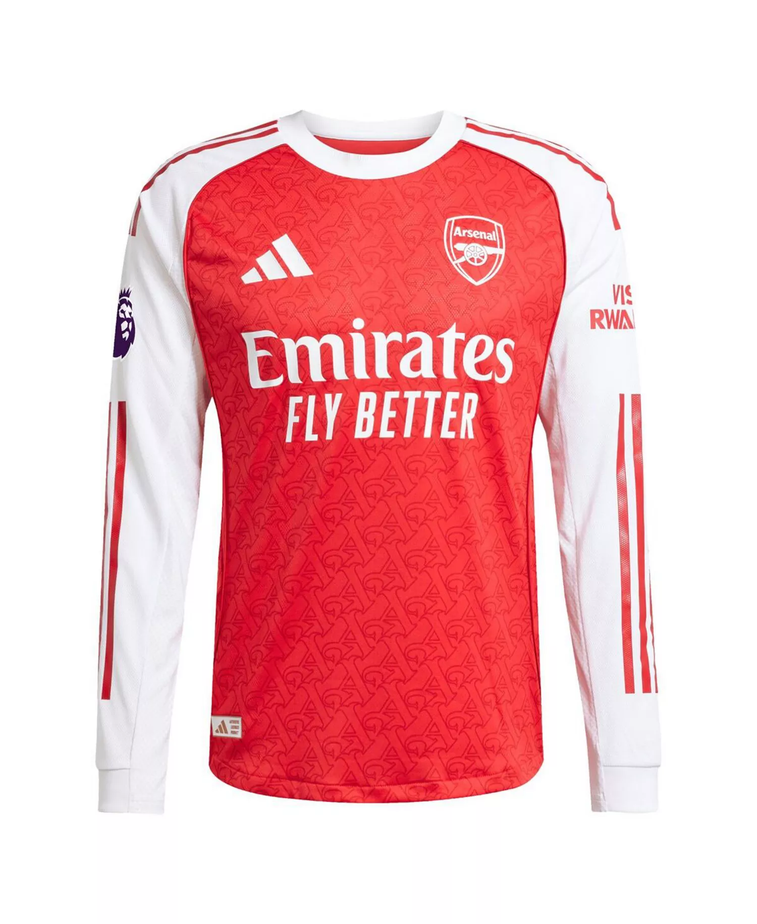 Men's Bukayo Saka Red Arsenal 2025/26 Home Authentic Long Sleeve Player Jersey - Red - 2XL