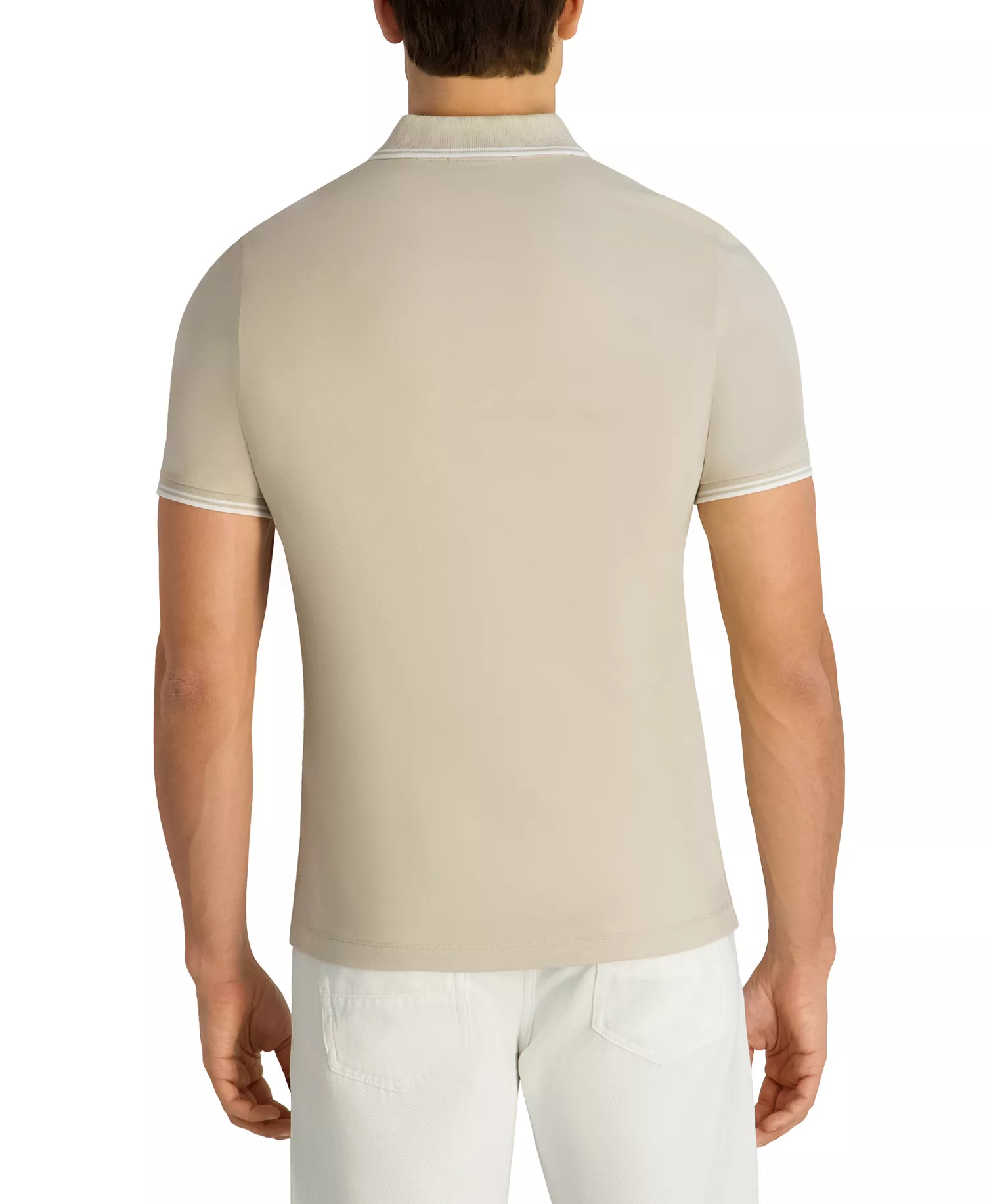 Men's Regular-Fit Tipped Polo Shirt - Black - 2XL