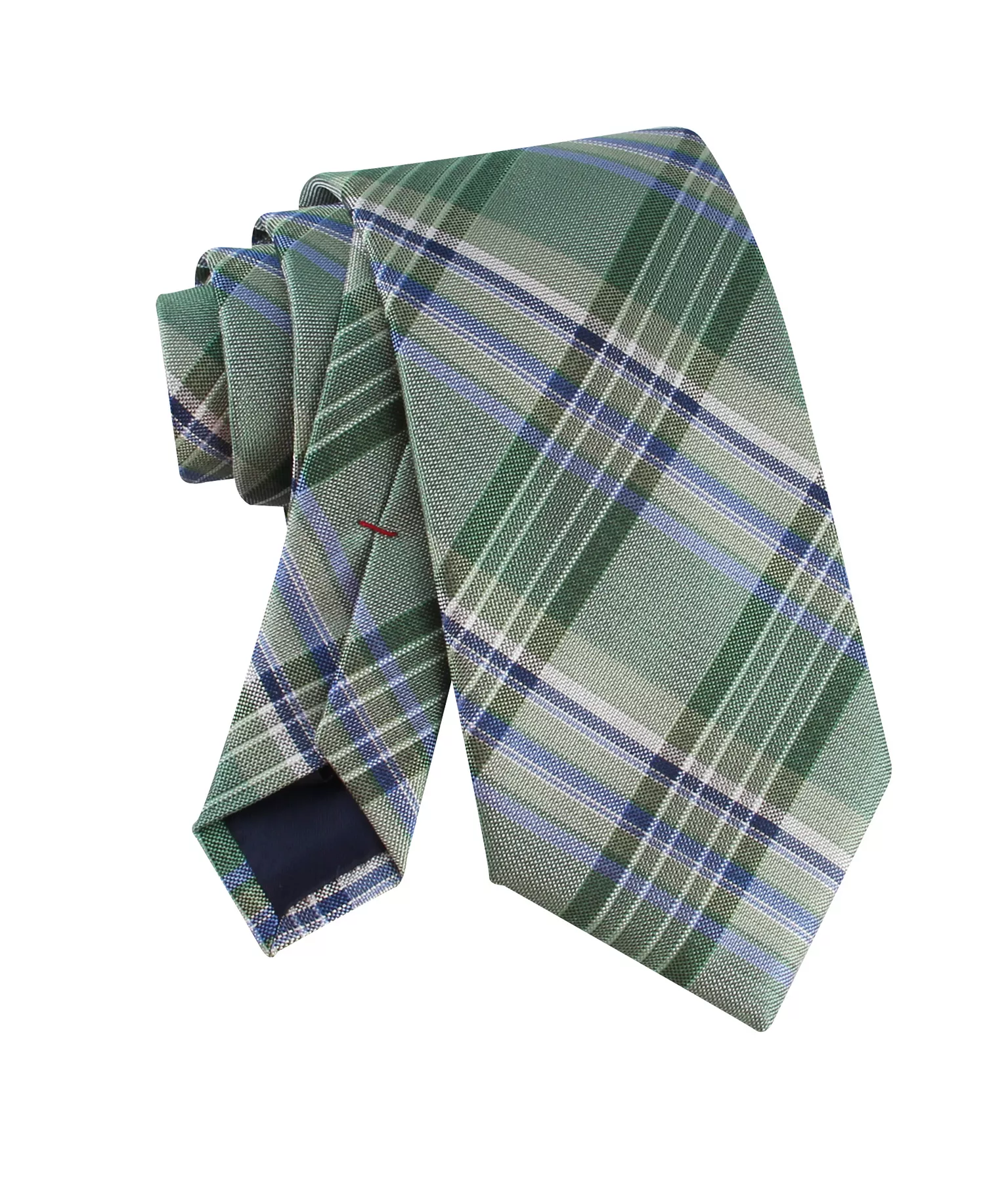 Men's Plaid Pattern Tie - Green - ONE SIZE