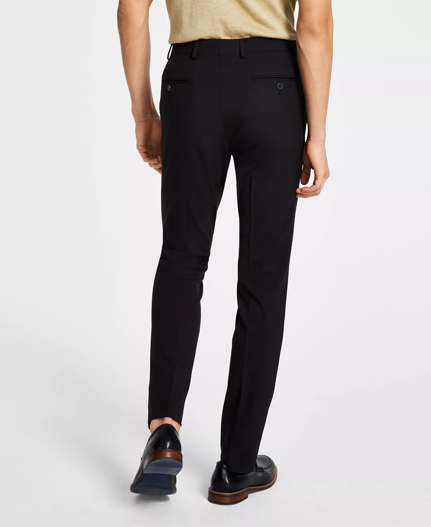 Men's Infinite Stretch Skinny-Fit Dress Pants - Black - 28 - 29