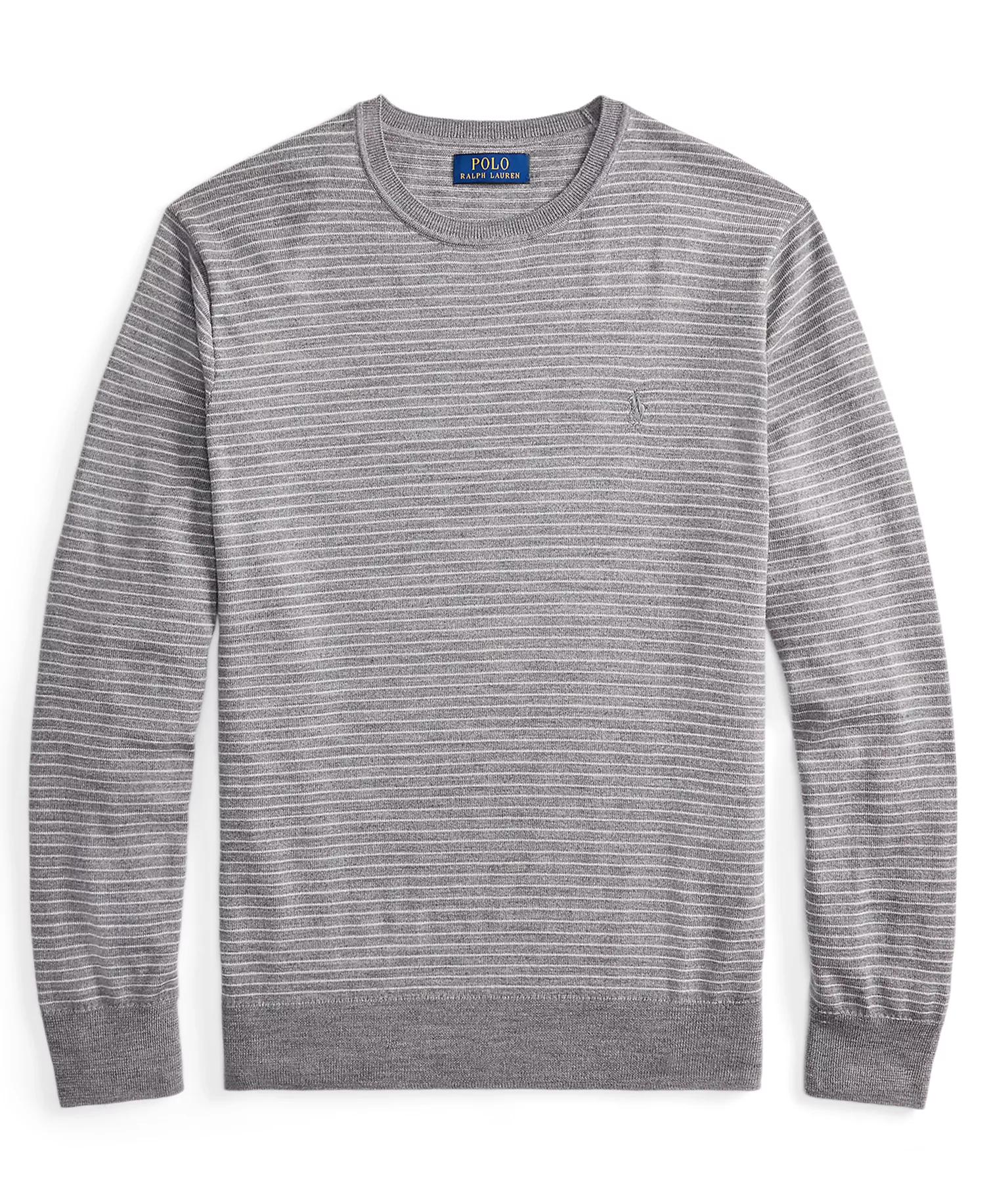 Men's Merino Long Sleeve Sweater - Gray Combo - 2XL