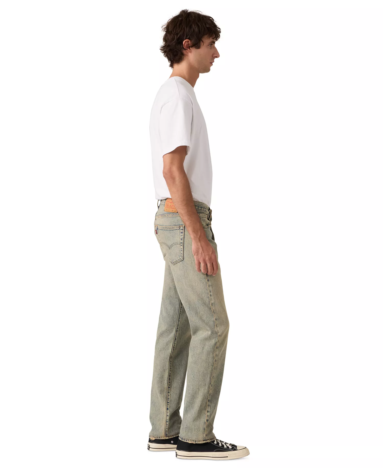 Men's 501 Regular-Fit Button Fly Non-Stretch Jeans - Along the Coast - 28 - 30