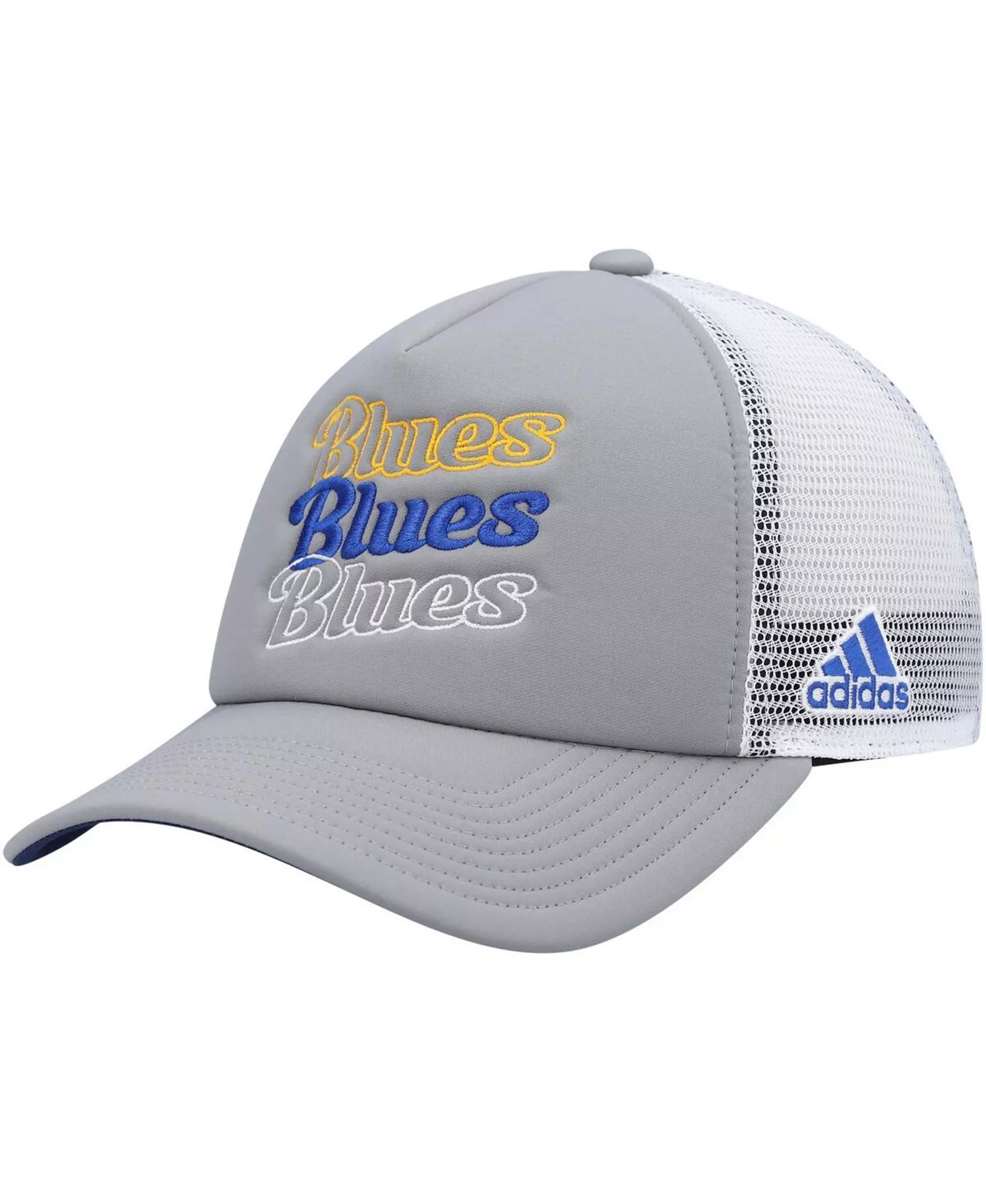 Women's Gray, White St. Louis Blues Foam Trucker Snapback Hat - Gray, White - One Size Fits All