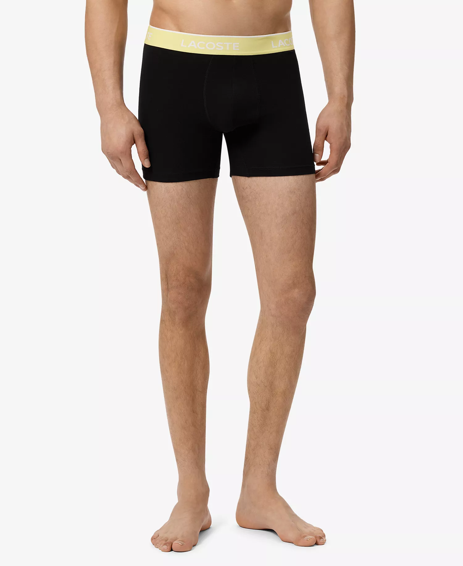 Men's Cotton Stretch Color Waistband Boxer Briefs, 3-Pack - Black/albizia - L