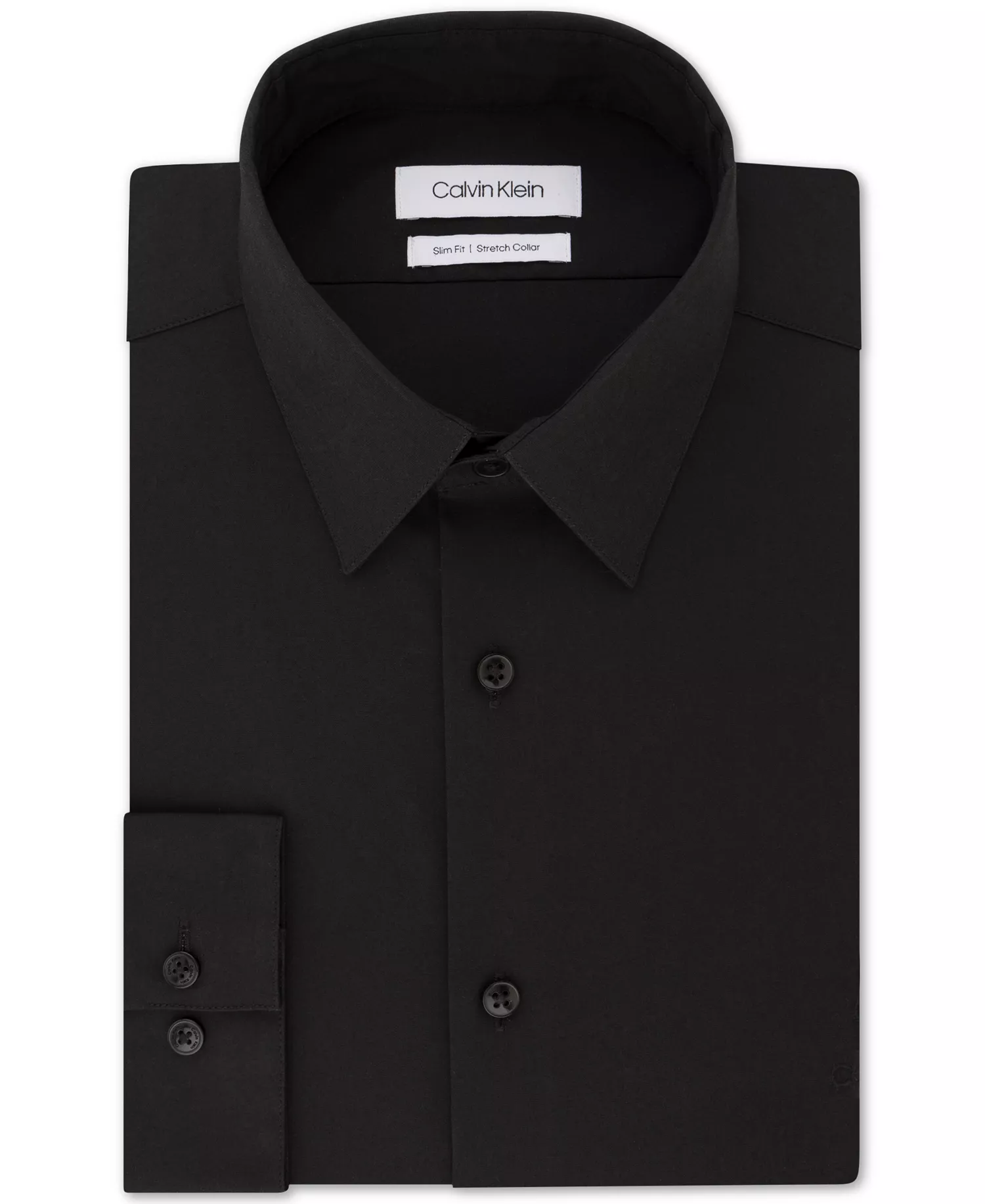 Men's Slim-Fit Stretch Dress Shirt, Online Exclusive Created for Macy's - Black - 14 32/33