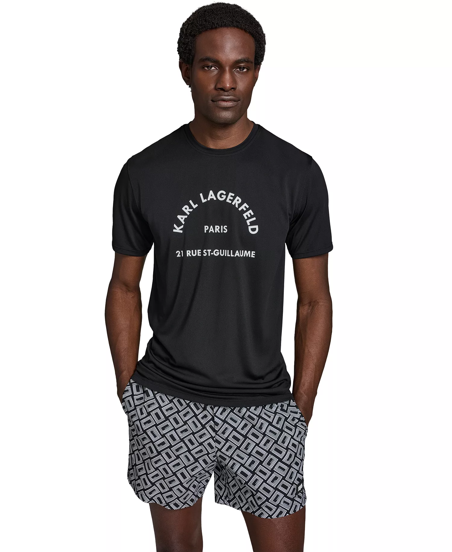 Men's Short-Sleeve Arch Logo Rashguard - Black - 2XL