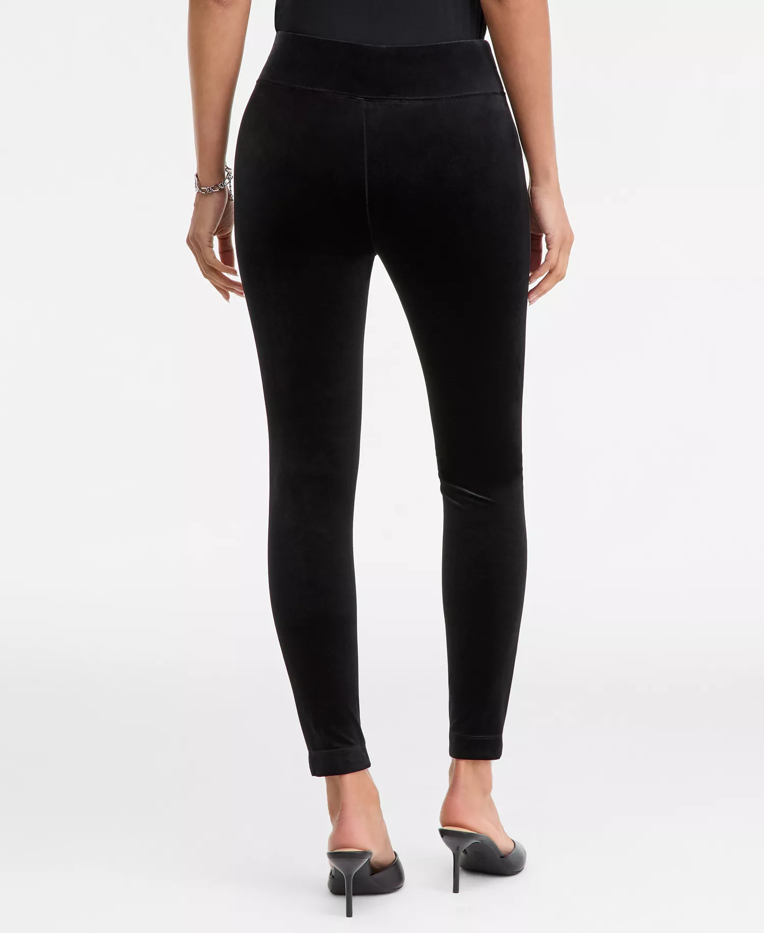 Women's Velvet Leggings, Macy's Exclusive - Deep Black - XS