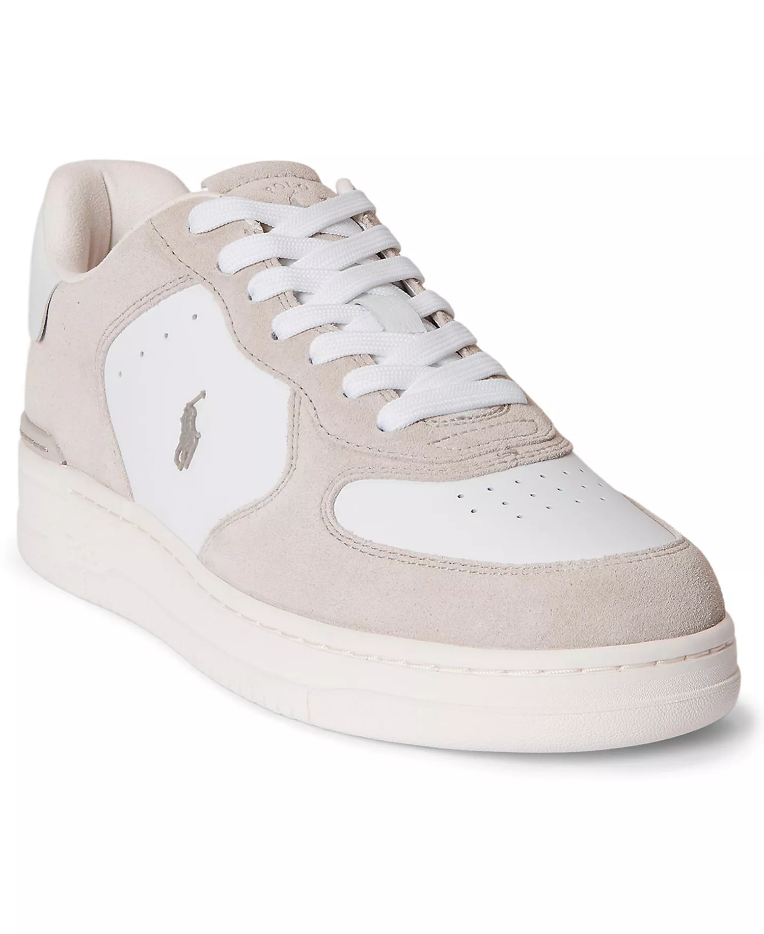 Men's Masters Court Round Toe Sneakers - Beige/White - 10.5D