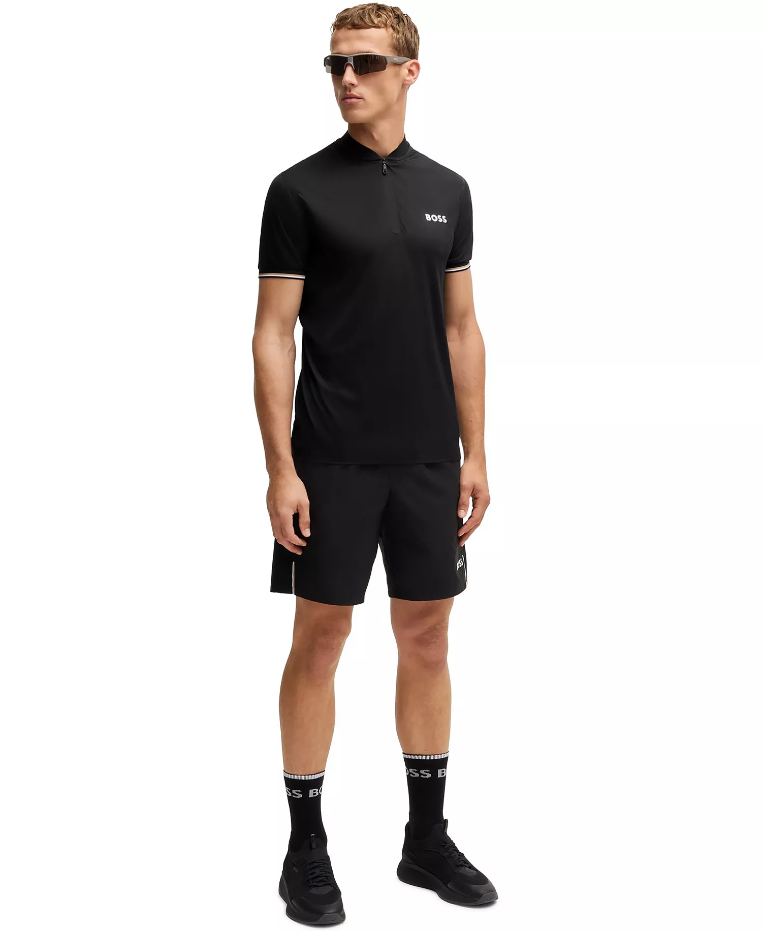 Men's Active Slim-Fit Polo Shirt - Black - 2XL