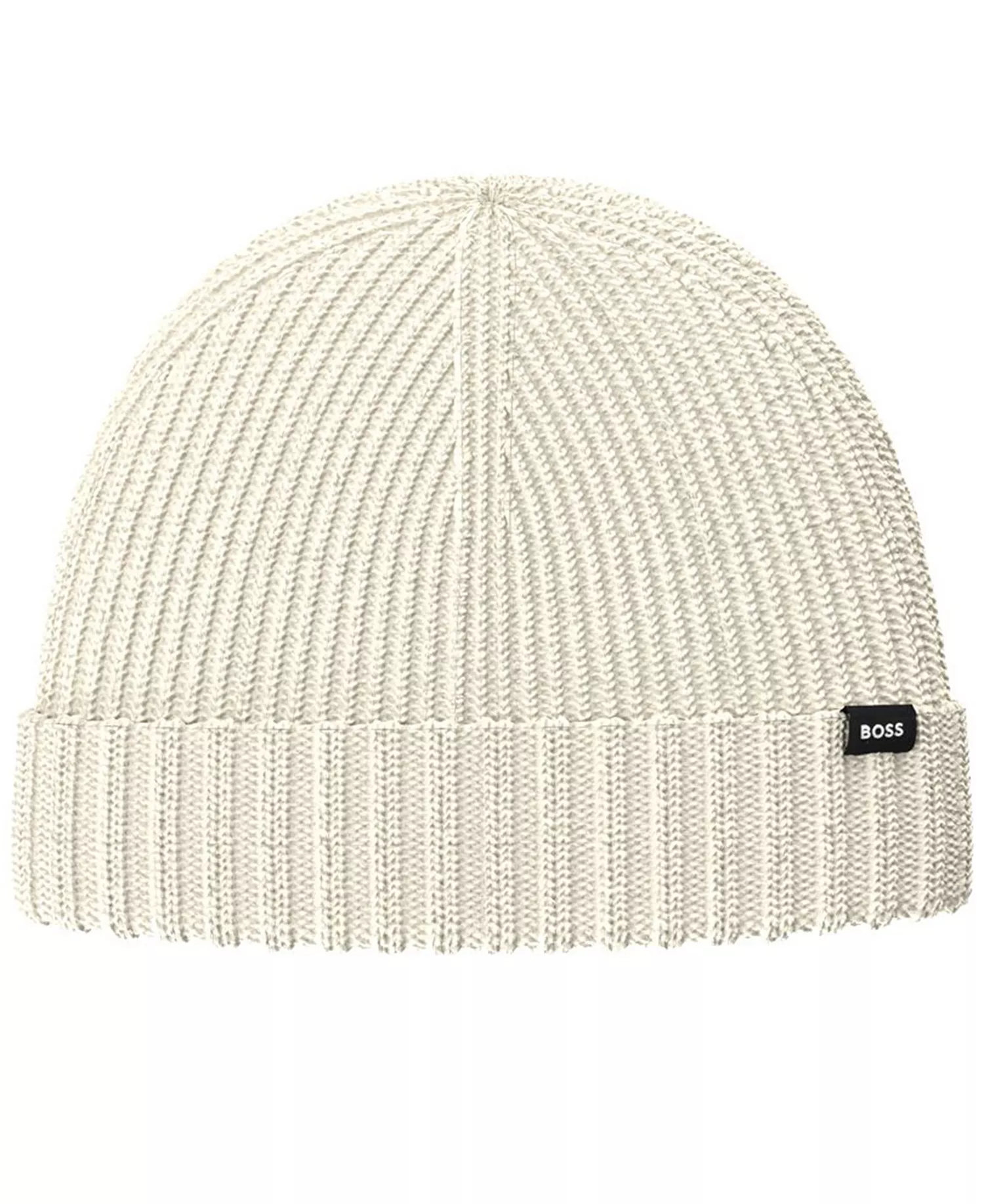 Men's Ribbed Hat - Beige - ONE SIZE