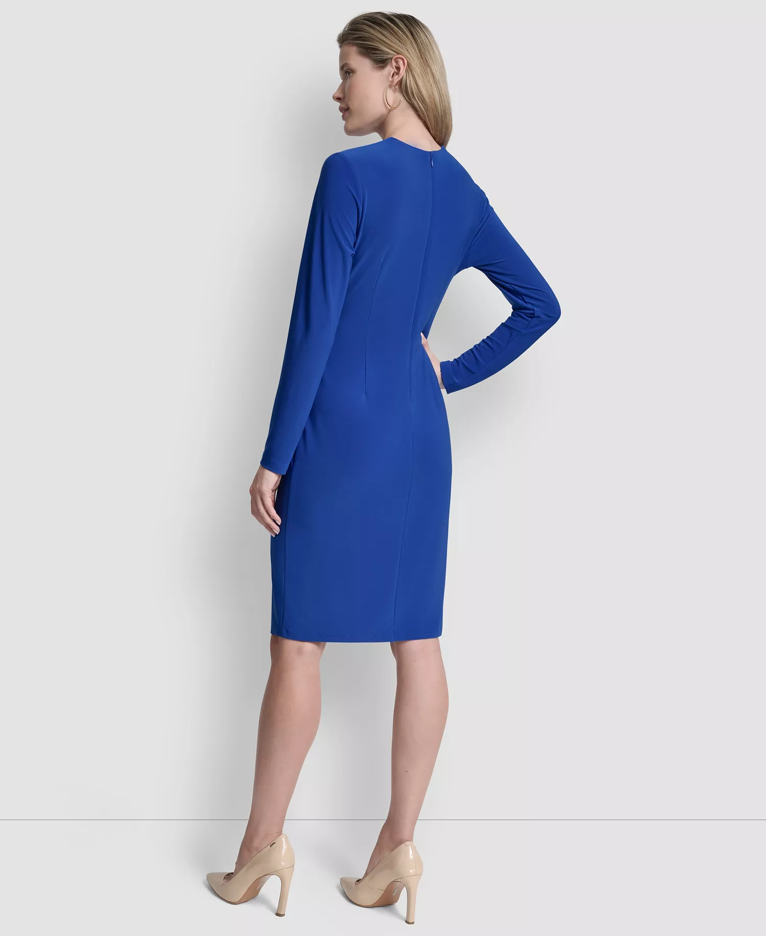 Women's V-Neck Wrap Dress - Atlantic Blue - 10