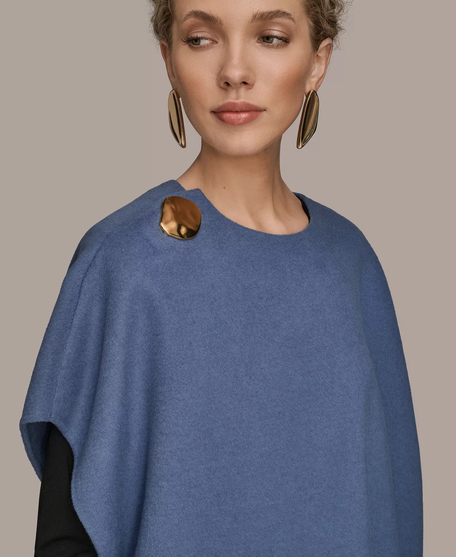 Women's Wool Blend Pull-On Cape Jacket - Tempest - L/XL