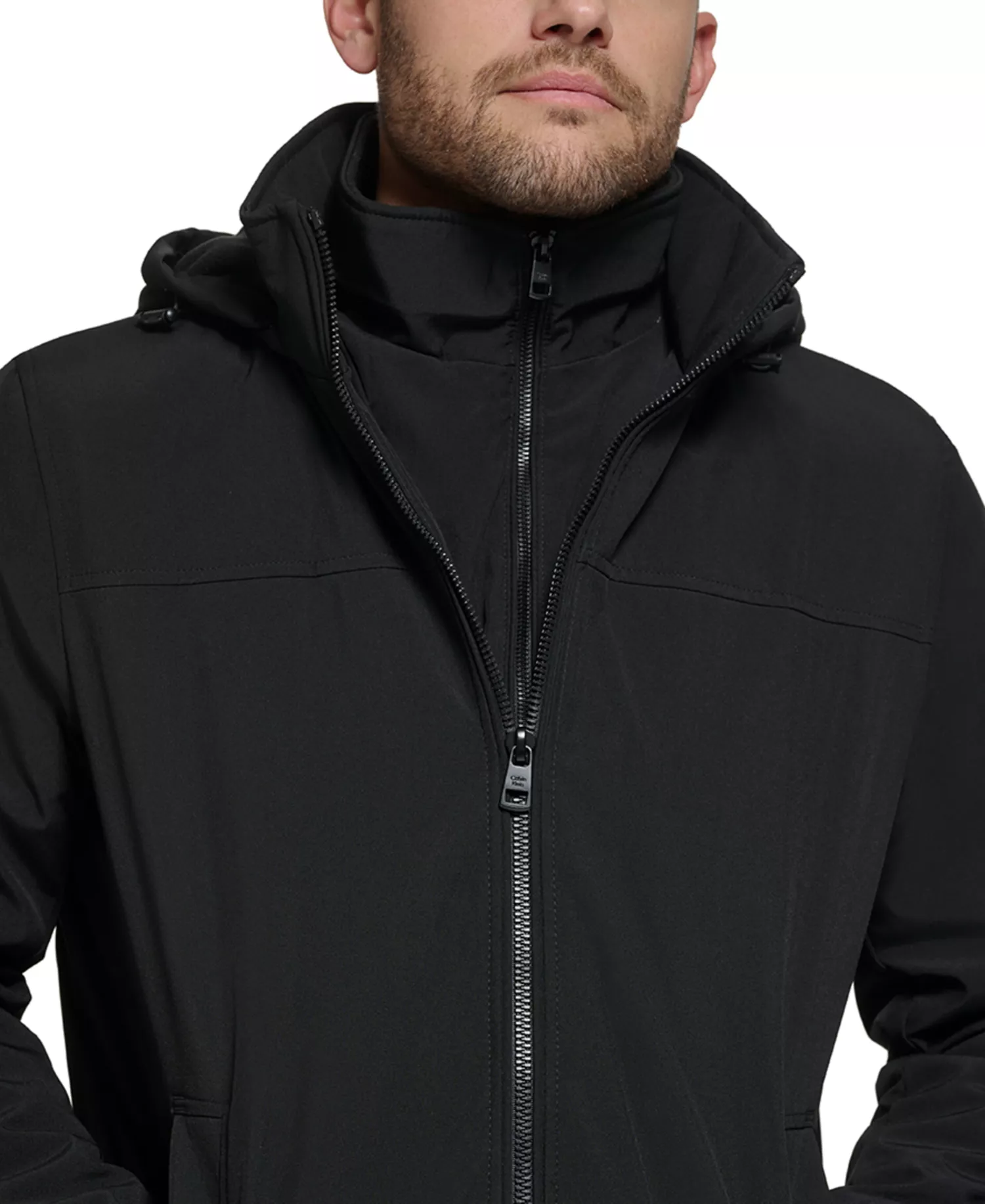 Men’s Infinite Stretch Jacket With Polar Fleece Lined Bib - Black - 2XL