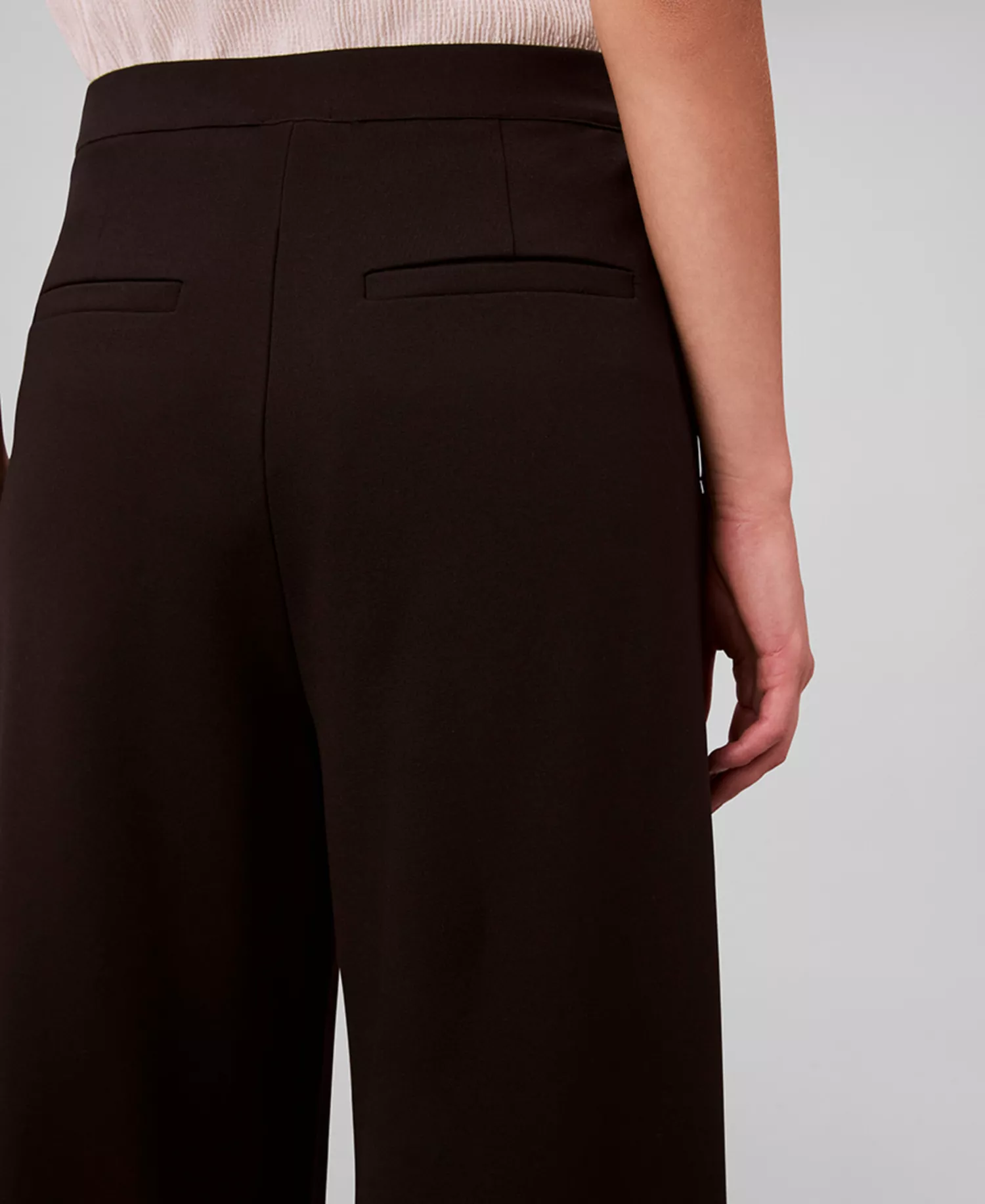 Women's Ponte High-Rise Wide-Leg Pants - Black - 10