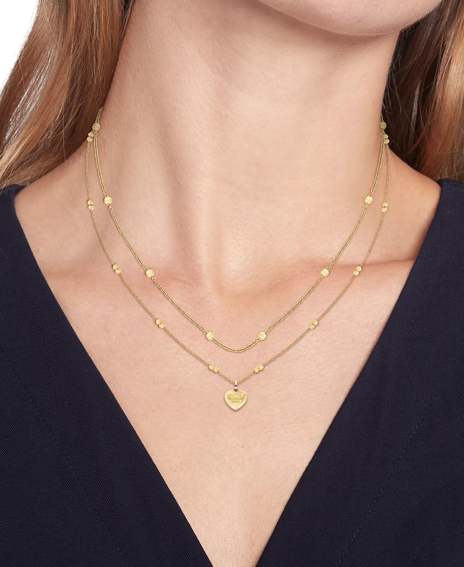 Women's Layered Gold-Plated Stainless Steel Necklaces - Gold - ONE SIZE