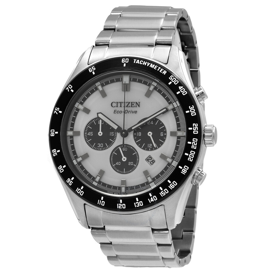 Citizen Eco-Drive Chronograph White Dial Men's Watch