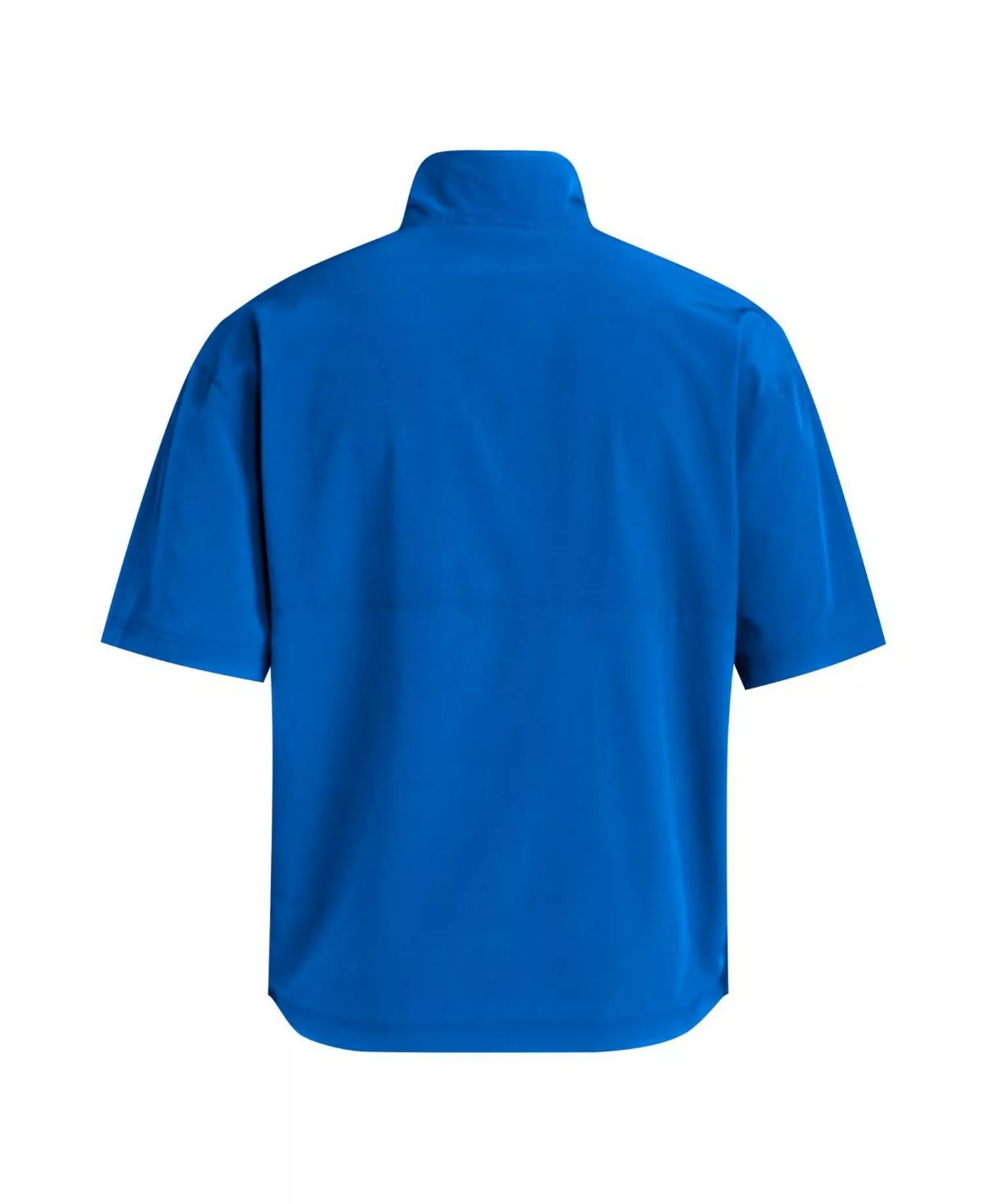 Men's Royal Kansas Jayhawks Woven Quarter-Zip Short Sleeve Pullover Hoodie - Royal - 2XL