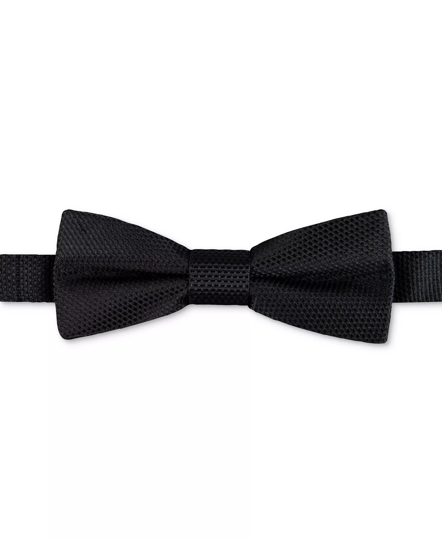 Men's Textured Solid Bow Tie - Black - ONE SIZE