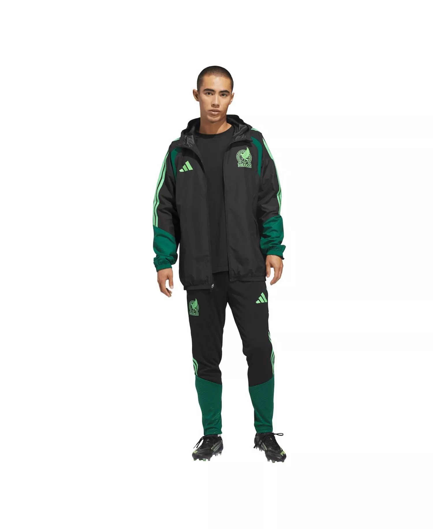 Men's Black Mexico National Team FIFA x World Cup 2026 Tiro All Weather Full-Zip Jacket - Black - 2XL