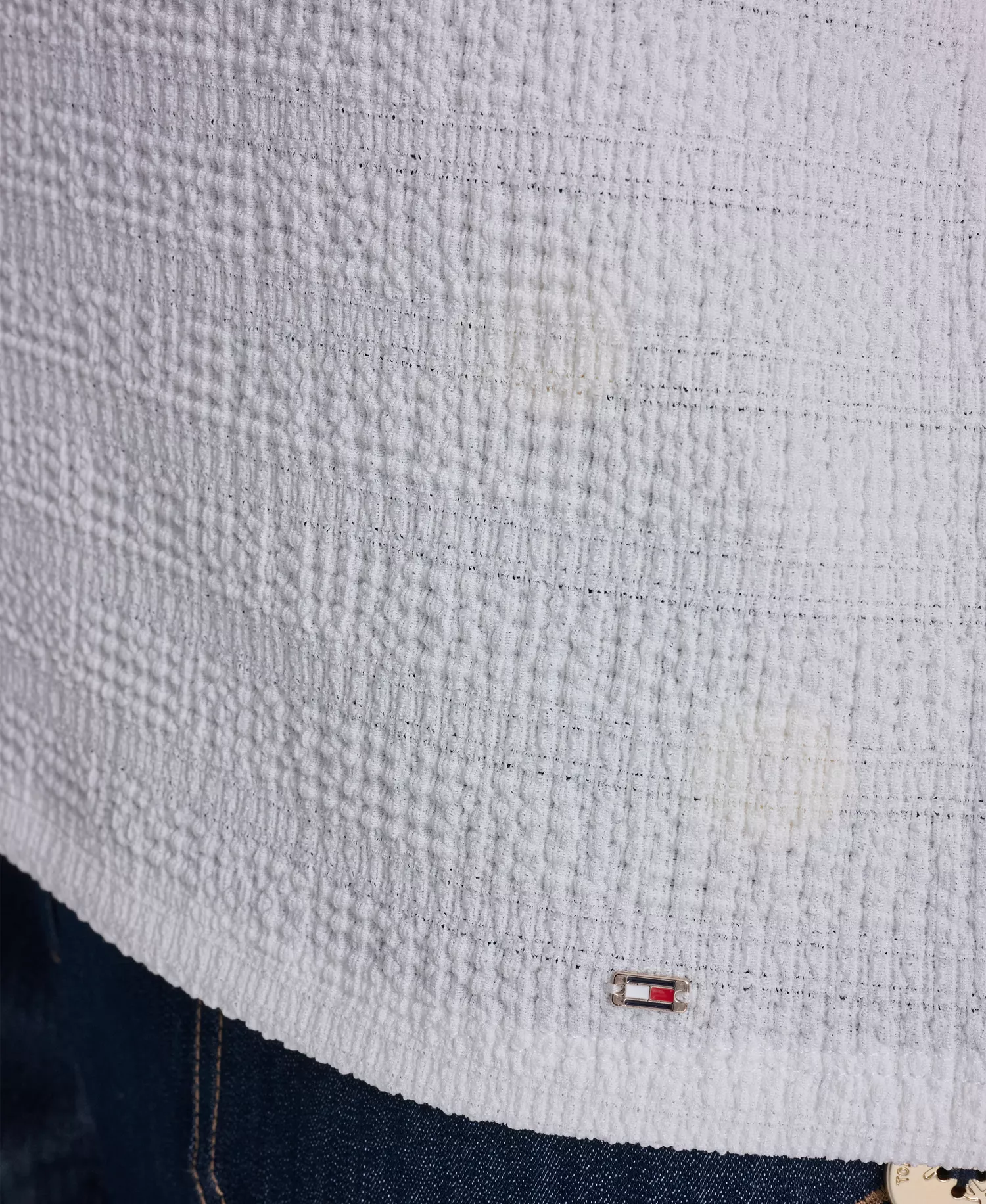 Women's Textured Crewneck Top - Ivory - L