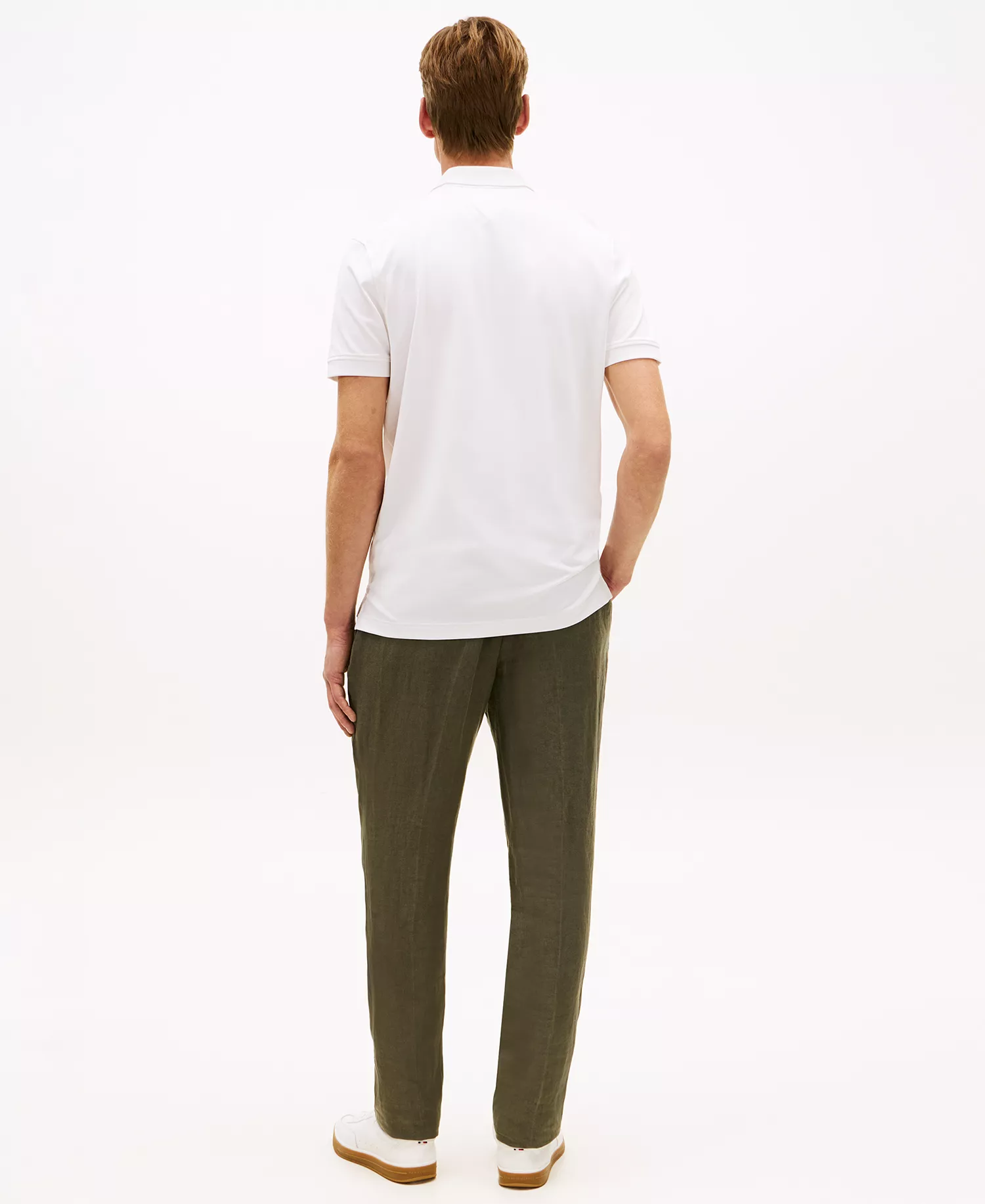 Men's Performance Half-Zip Polo Shirt - Ivory/White - L