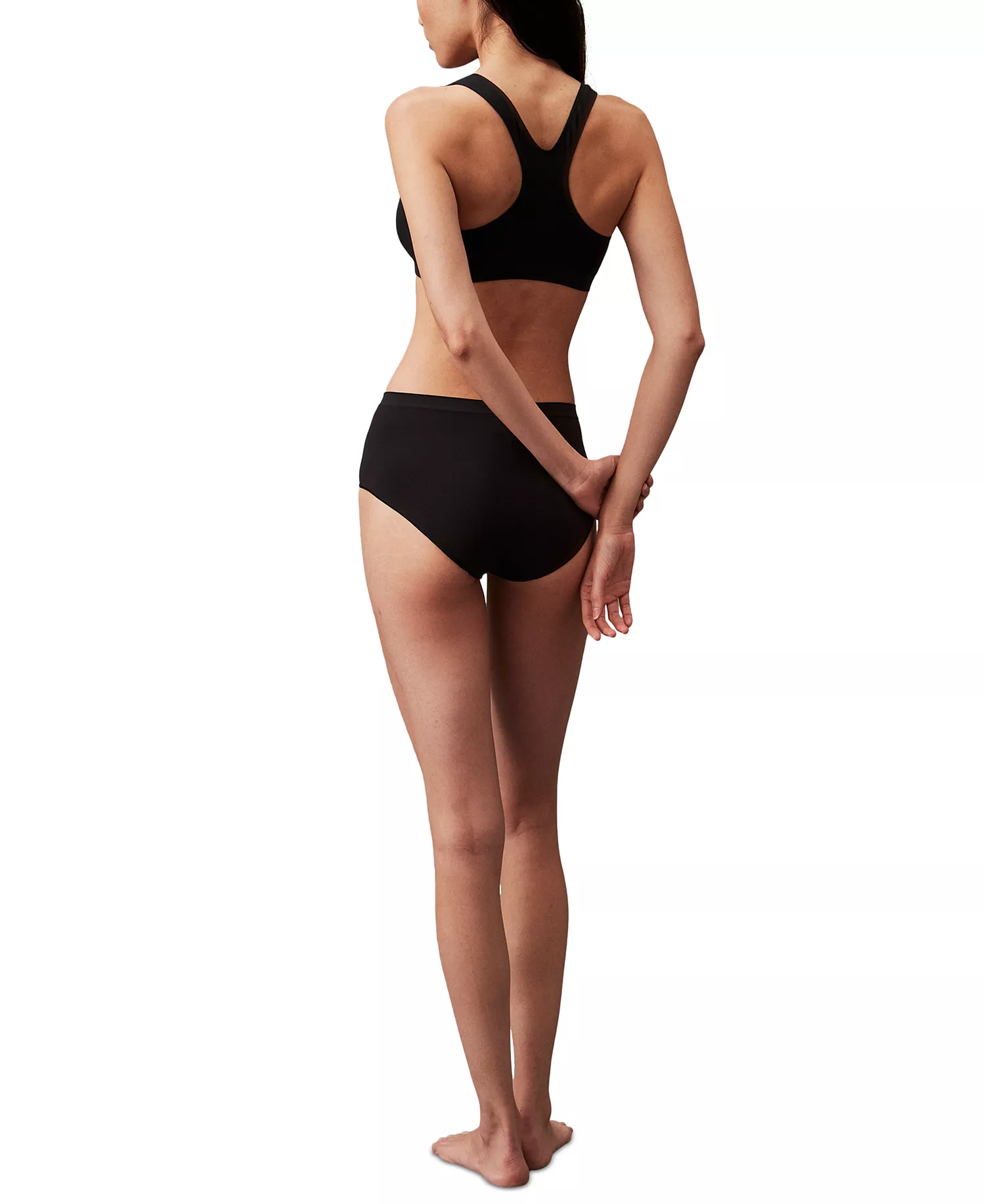 Women's Bonded Flex Seamless High-Rise Bikini Brief Underwear QD5160 - Black - L